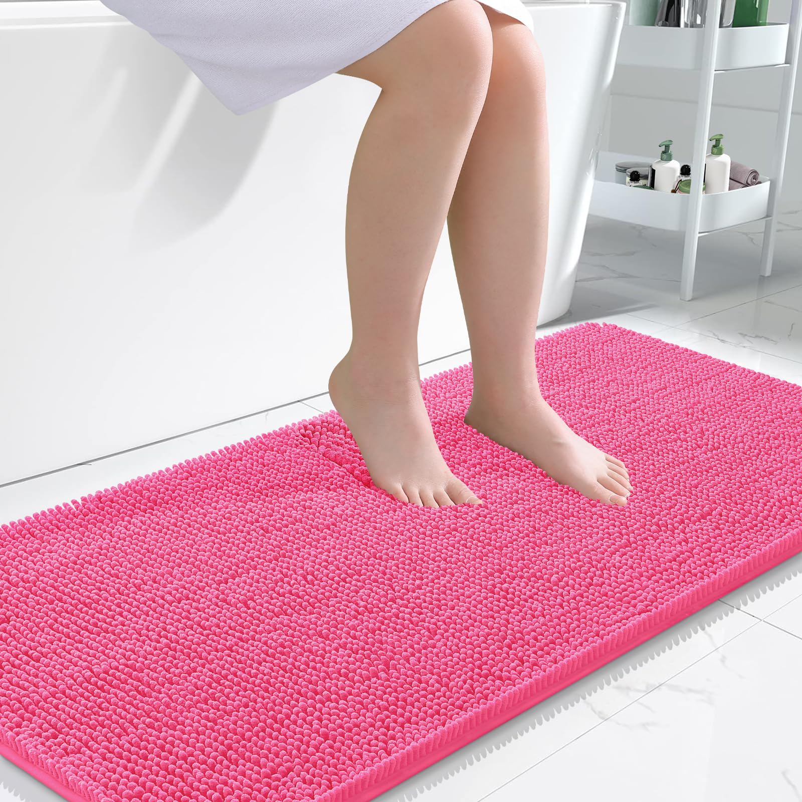 OLANLY Bathroom Rugs 30x20, Extra Soft Absorbent Chenille Bath Rugs