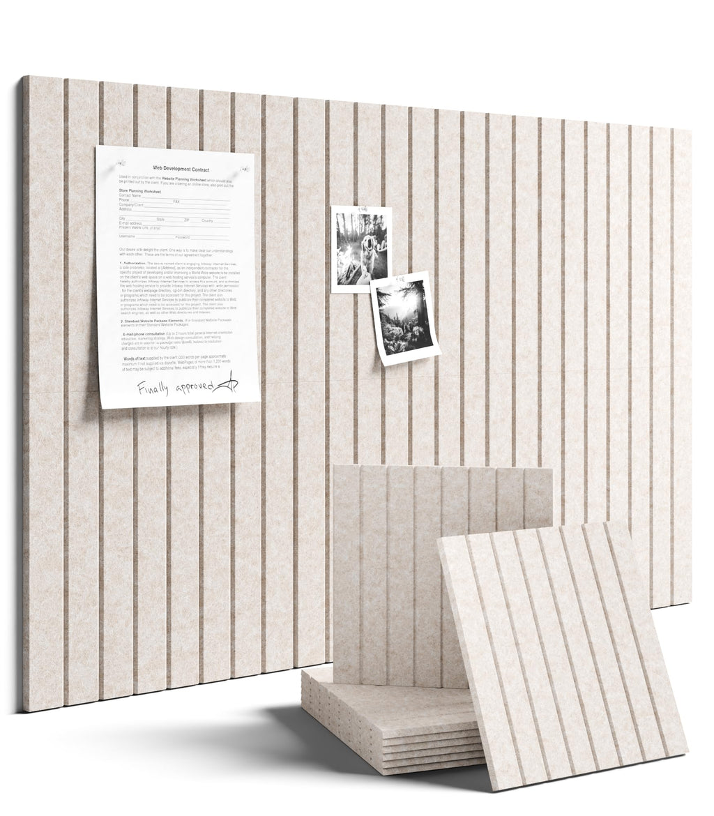 Fluxynara 48" x 36" Large Felt Bulletin Board, Oatmeal