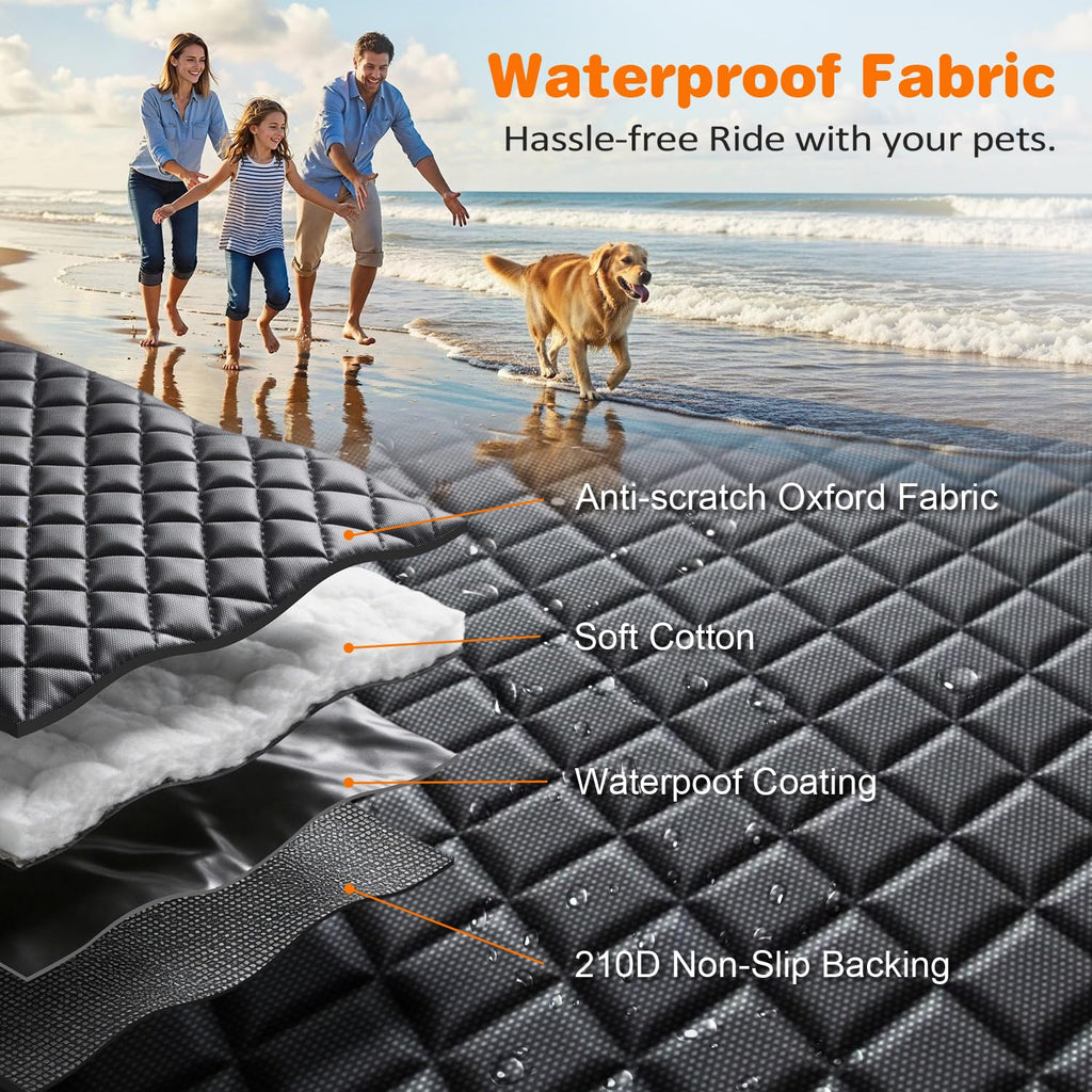 URPOWER Dog Car Seat Cover for Back Seat, Waterproof Hammock for Car & SUV