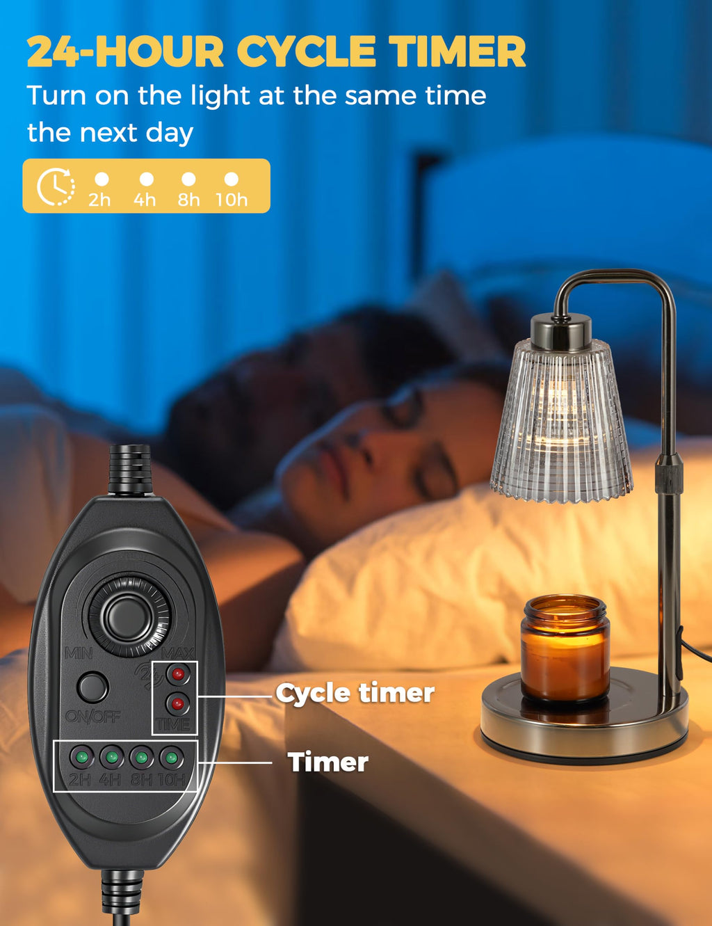 GODONLIF Candle Warmer Lamp with Timer, Birthday Gifts for Women Home Decor