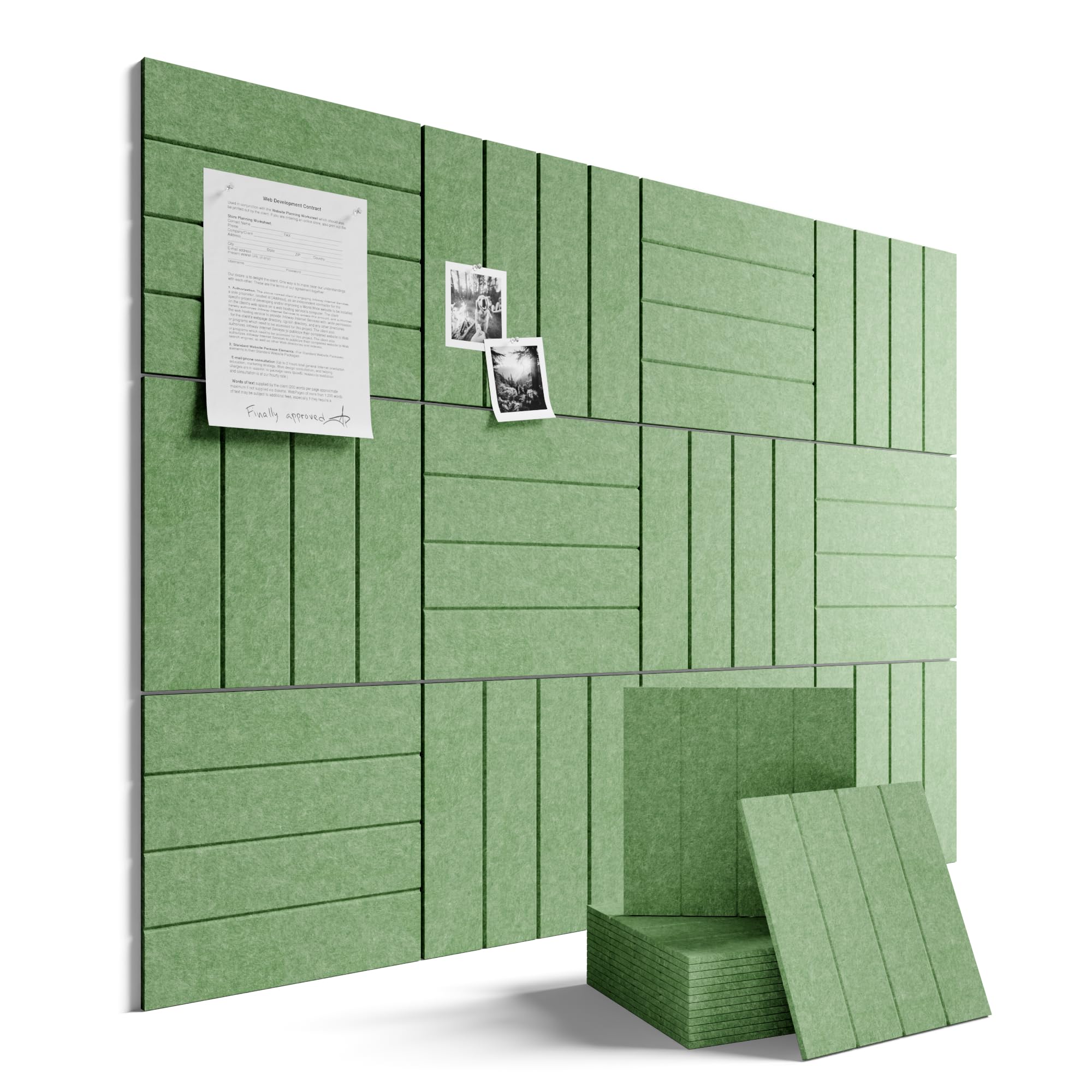 Fluxynara 48" x 36" Large Felt Bulletin Board, Oatmeal