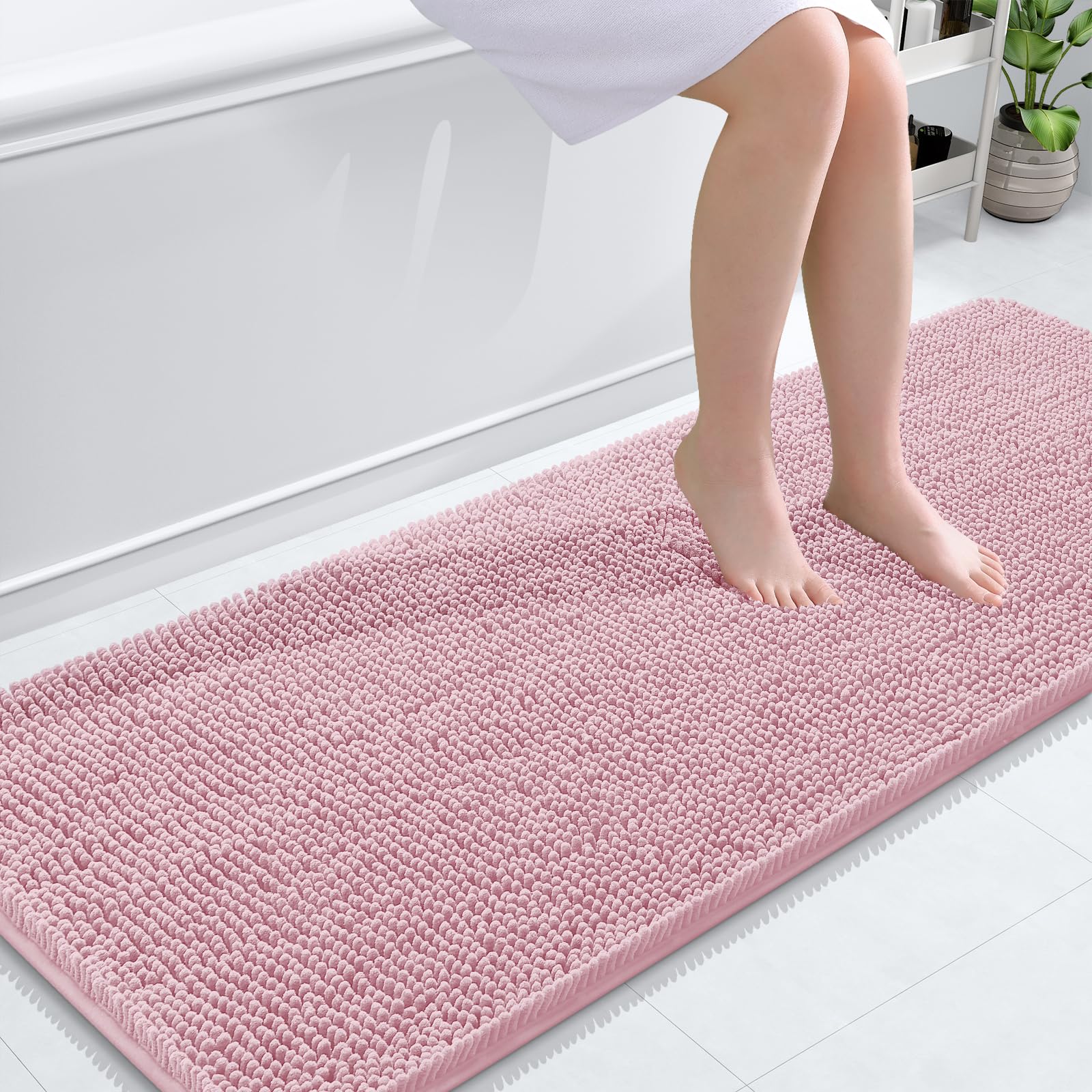 OLANLY Bathroom Rugs 30x20, Extra Soft Absorbent Chenille Bath Rugs
