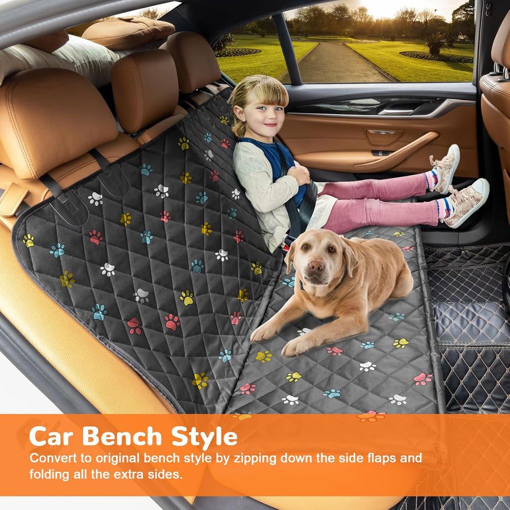 URPOWER Dog Car Seat Cover for Back Seat, Waterproof Hammock for Car & SUV