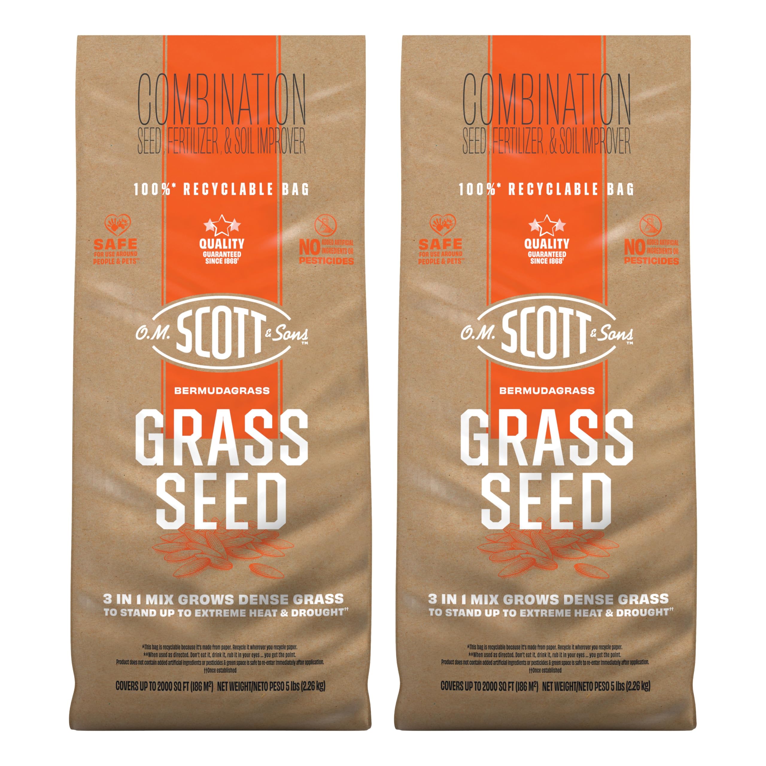 O.M. Scott & Sons Natural Grass Food, 12.72 lbs. (2-Pack)