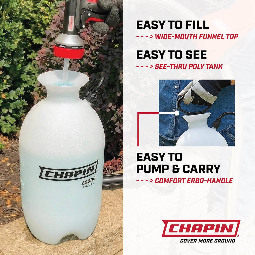CHAPIN 20004 SureSpray 1-Gallon Pump Sprayer for Lawn, Garden & Weeds