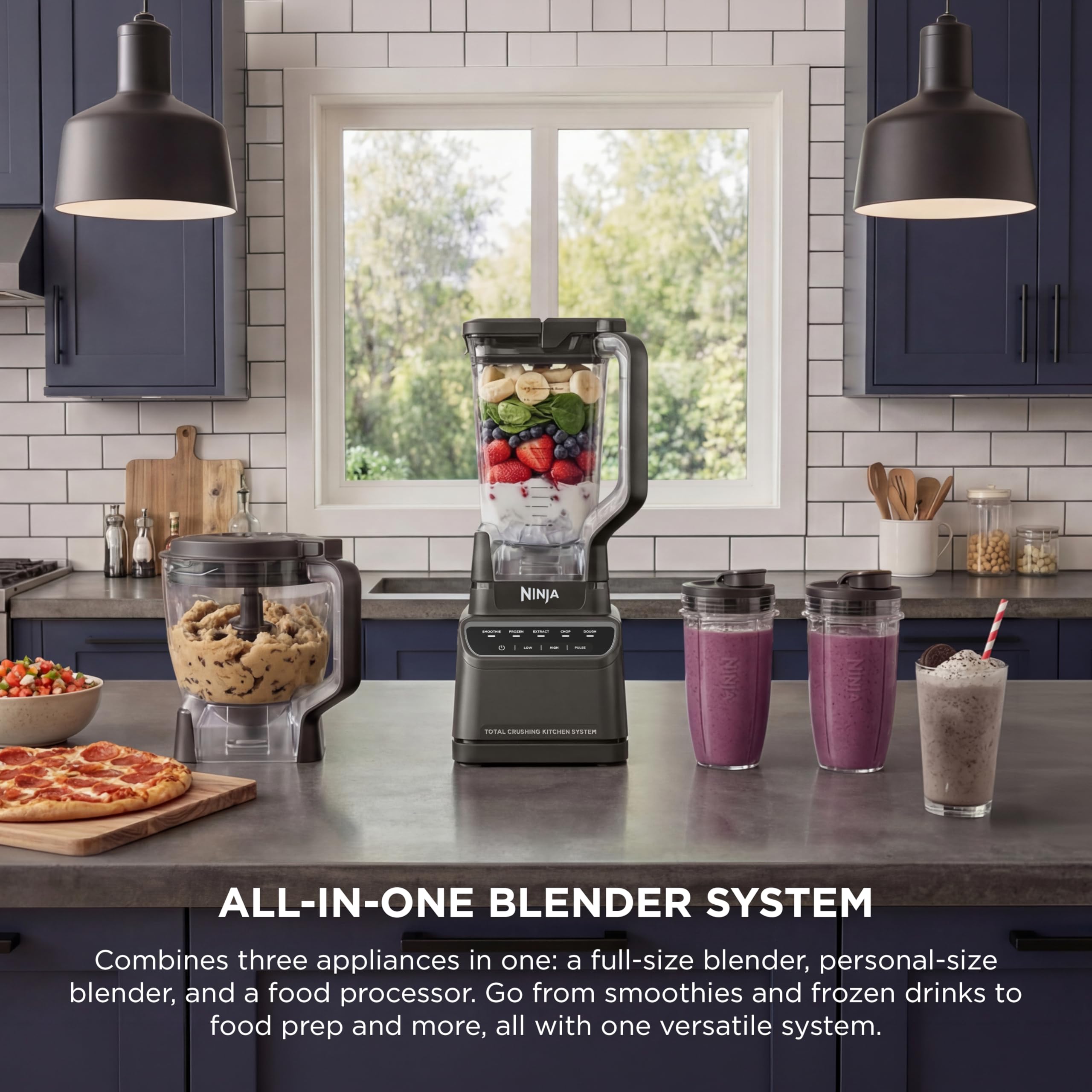 Ninja Mega Kitchen System, 1500W, 72oz Pitcher, 8-Cup, Black, BL770