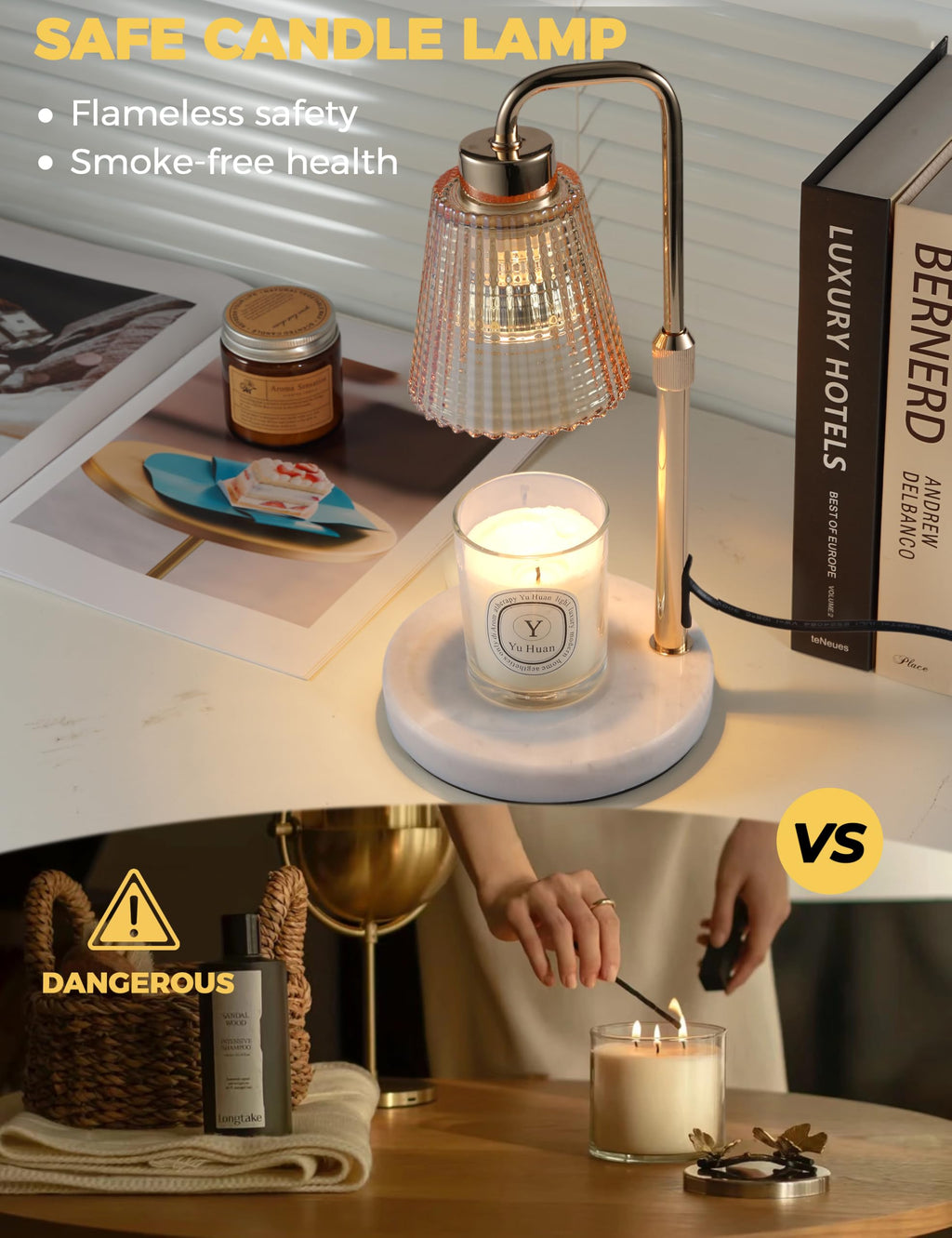 GODONLIF Candle Warmer Lamp with Timer, Birthday Gifts for Women Home Decor