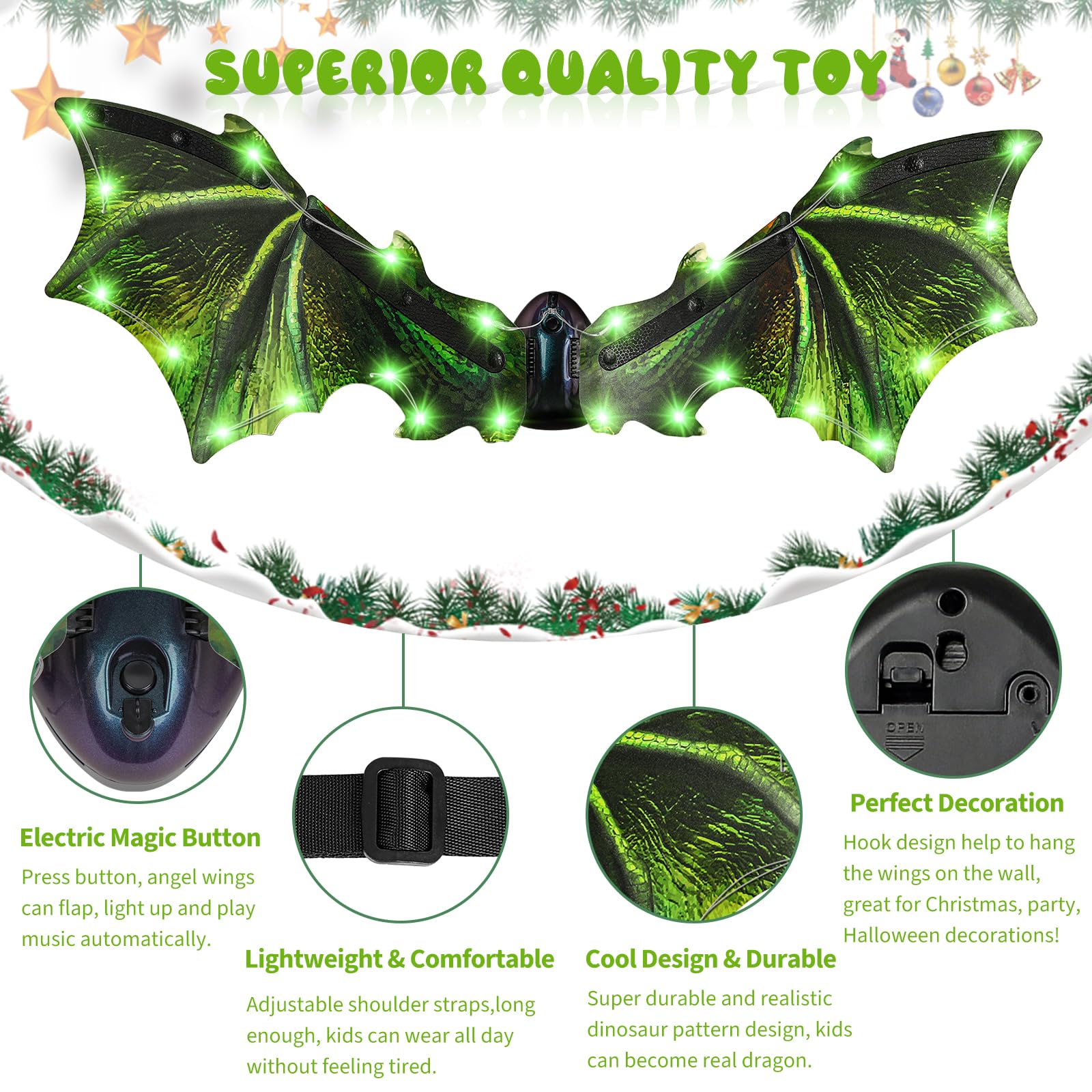 maysida Electric Fairy Wings for Girls, Light Up Moving Butterfly Wings with LED Lights and Music, Toy for Kids as Halloween Valentine Birthday Christmas Party Costume Princess Cosplay Dress Up Gift