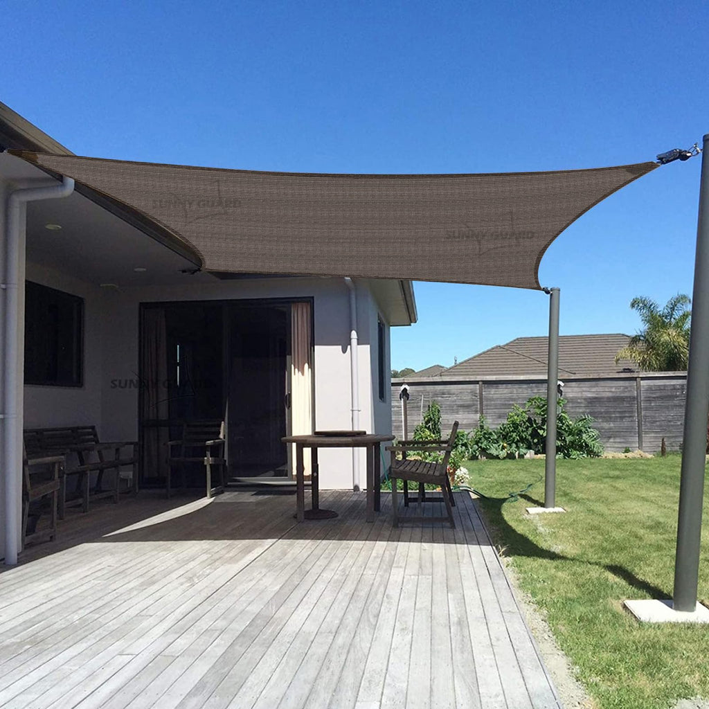 SUNNY GUARD 10' x 13' Rectangle Shade Sail 95% UV Block Outdoor Canopy