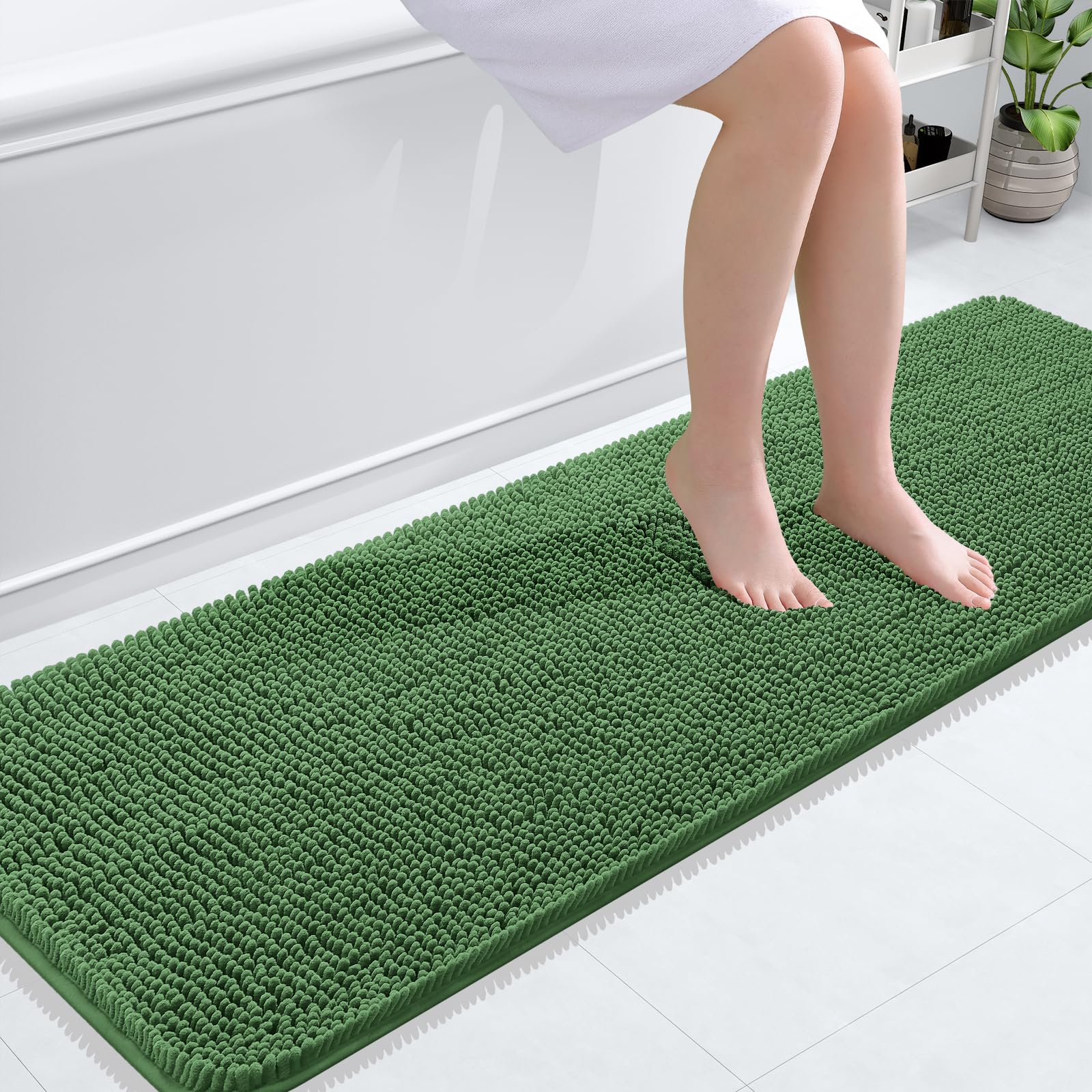OLANLY Bathroom Rugs 30x20, Extra Soft Absorbent Chenille Bath Rugs