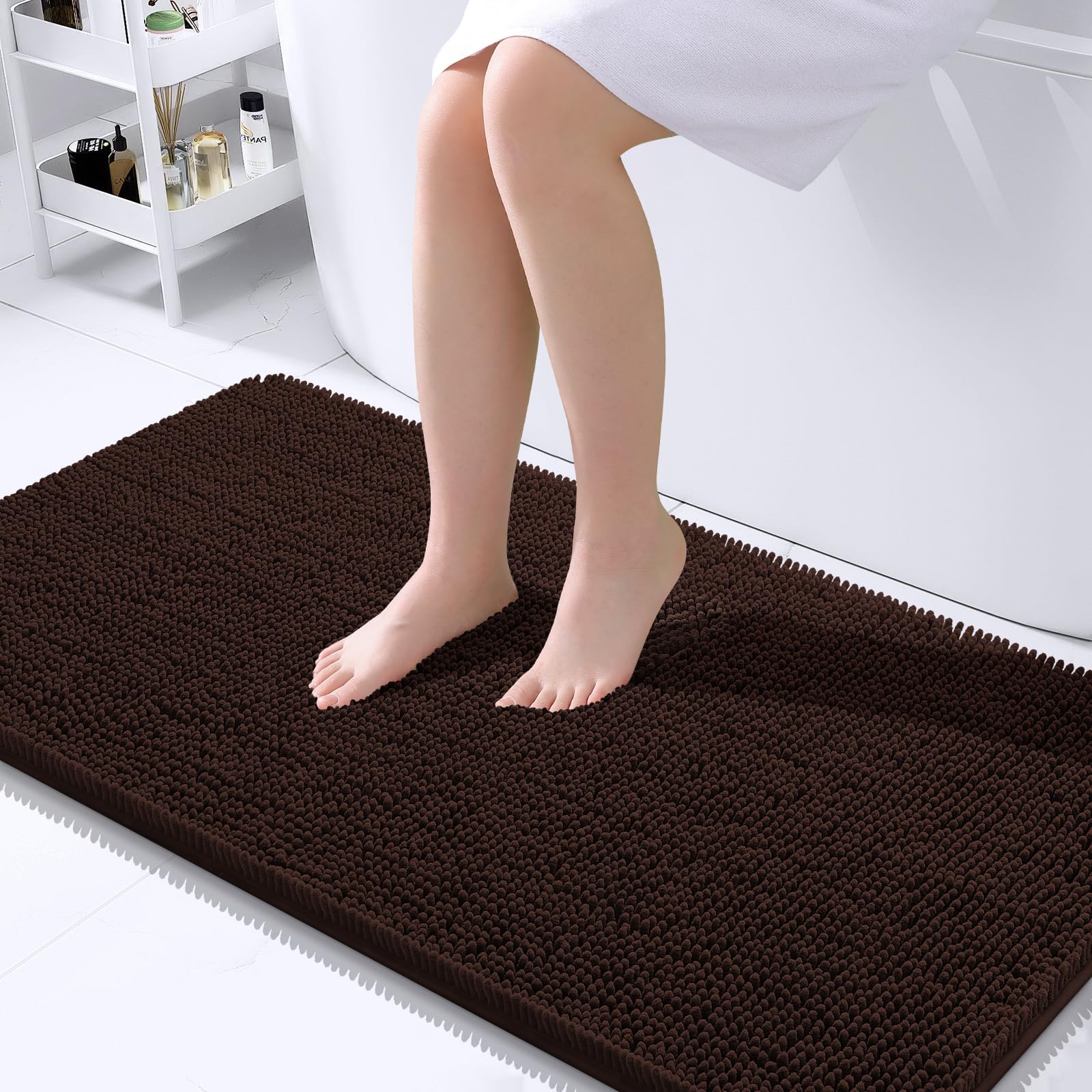 OLANLY Bathroom Rugs 30x20, Extra Soft Absorbent Chenille Bath Rugs
