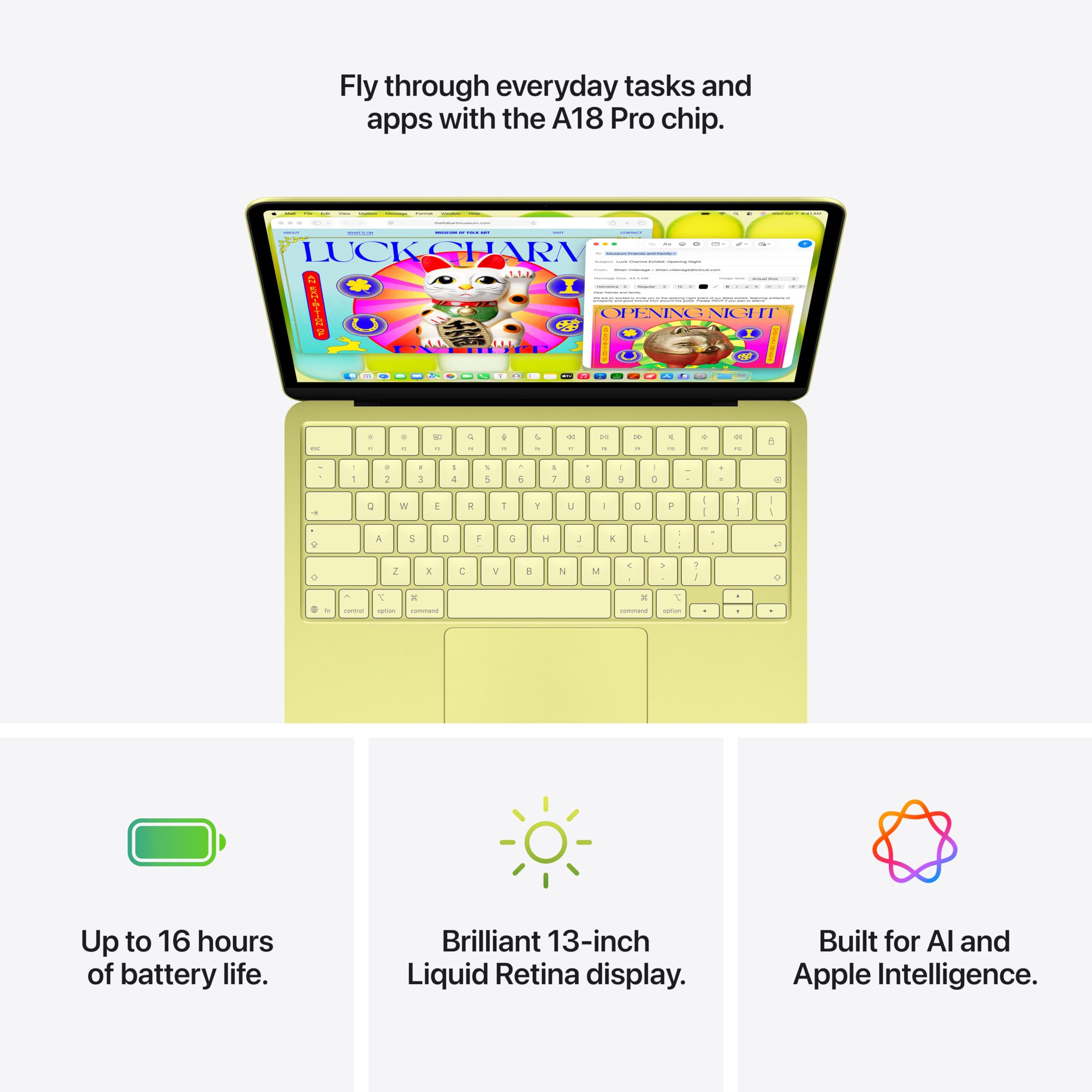 Apple 2026 MacBook Neo 13-inch Laptop with A18 Pro chip: Built for AI and Apple Intelligence, Liquid Retina Display, 8GB Unified Memory, 512GB SSD Storage, 1080p FaceTime HD Camera, Touch ID; Indigo