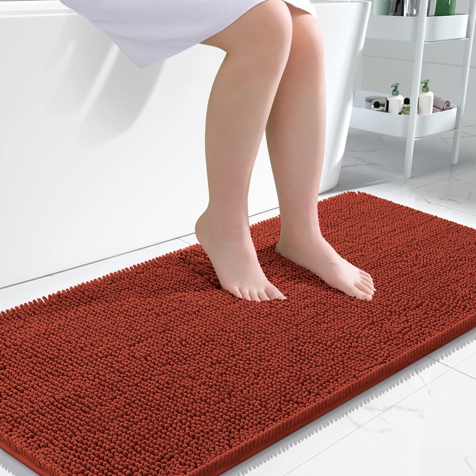 OLANLY Bathroom Rugs 30x20, Extra Soft Absorbent Chenille Bath Rugs