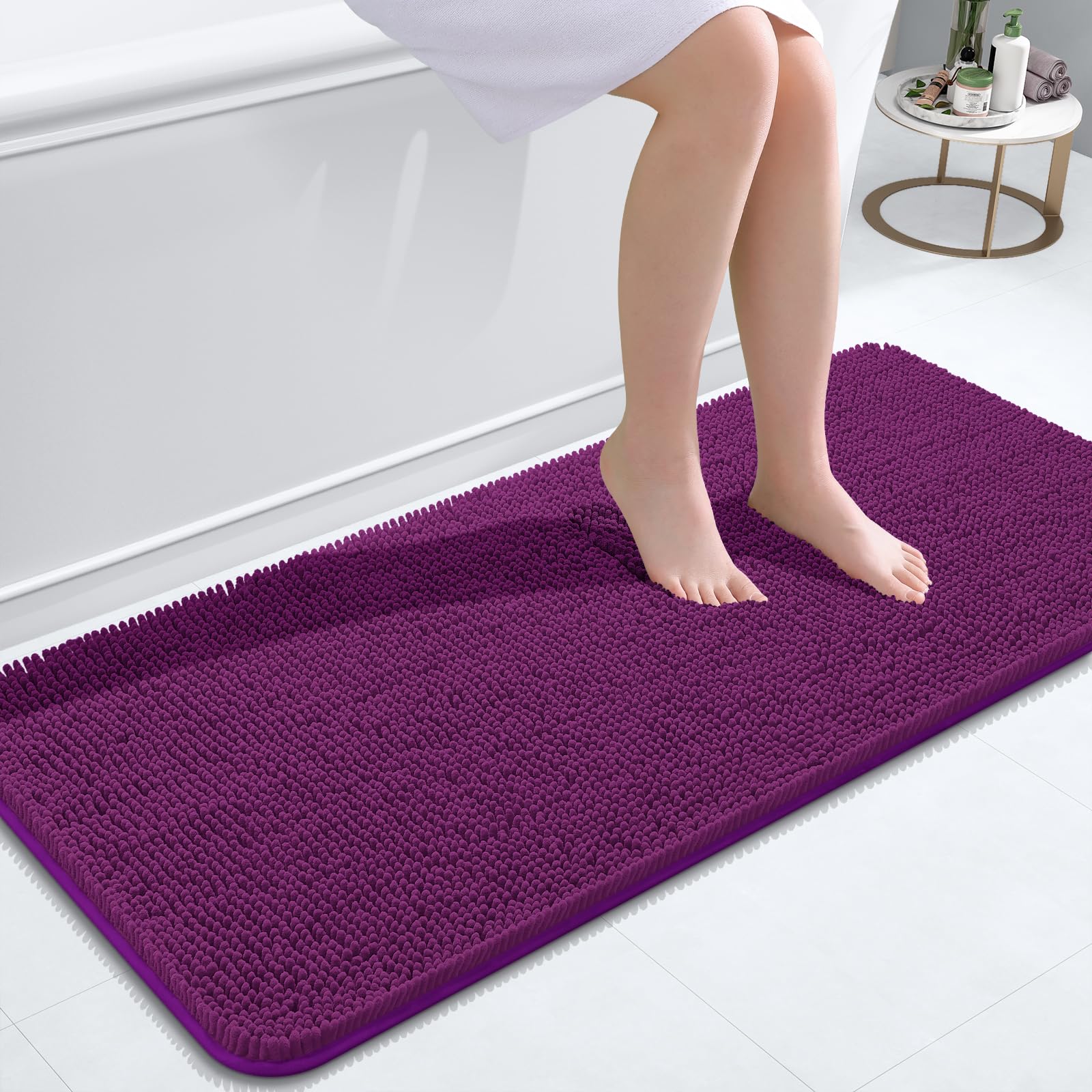 OLANLY Bathroom Rugs 30x20, Extra Soft Absorbent Chenille Bath Rugs