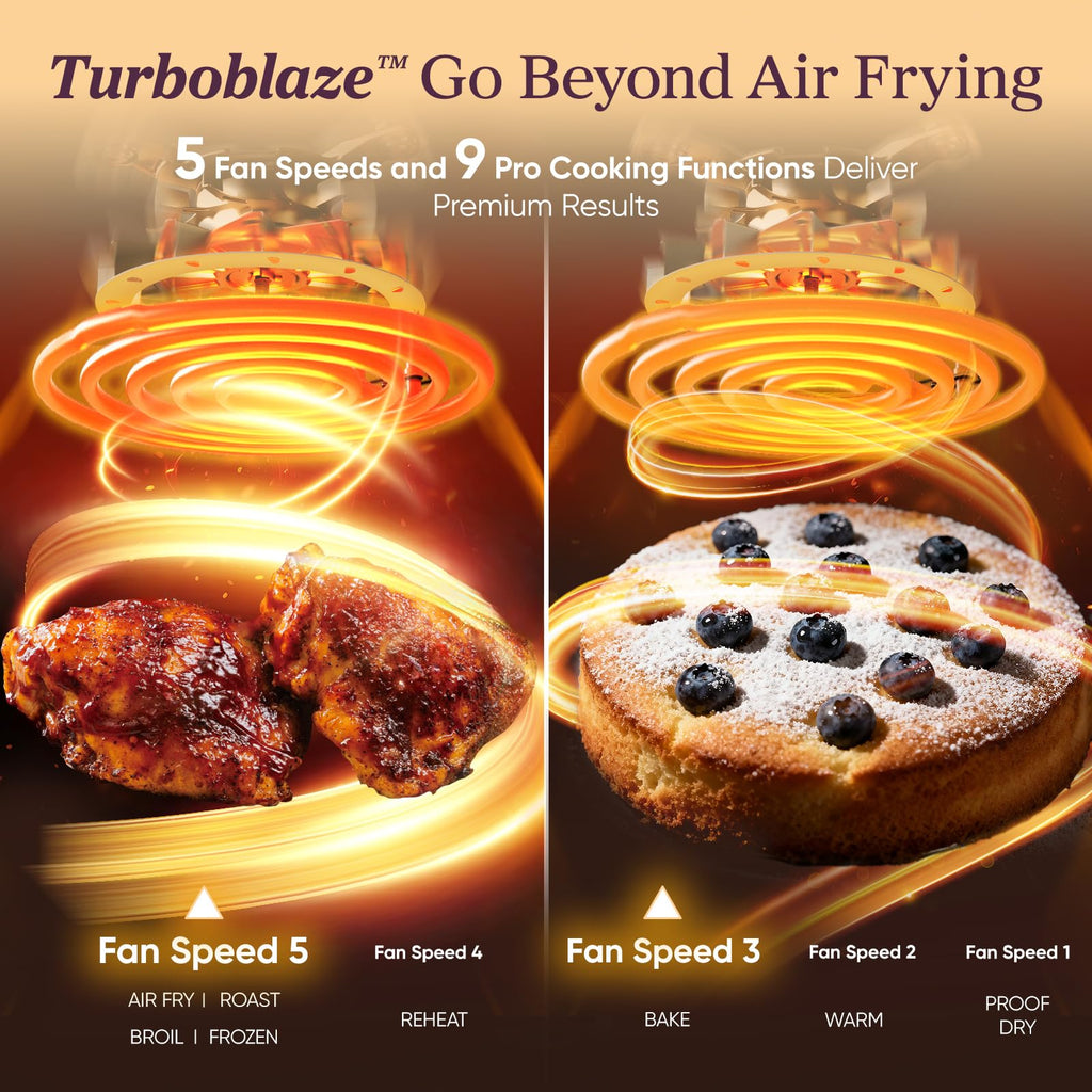 Cosori TurboBlaze Smart Air Fryer 6 Qt, Shake Reminders, 9-in-1, Cream
