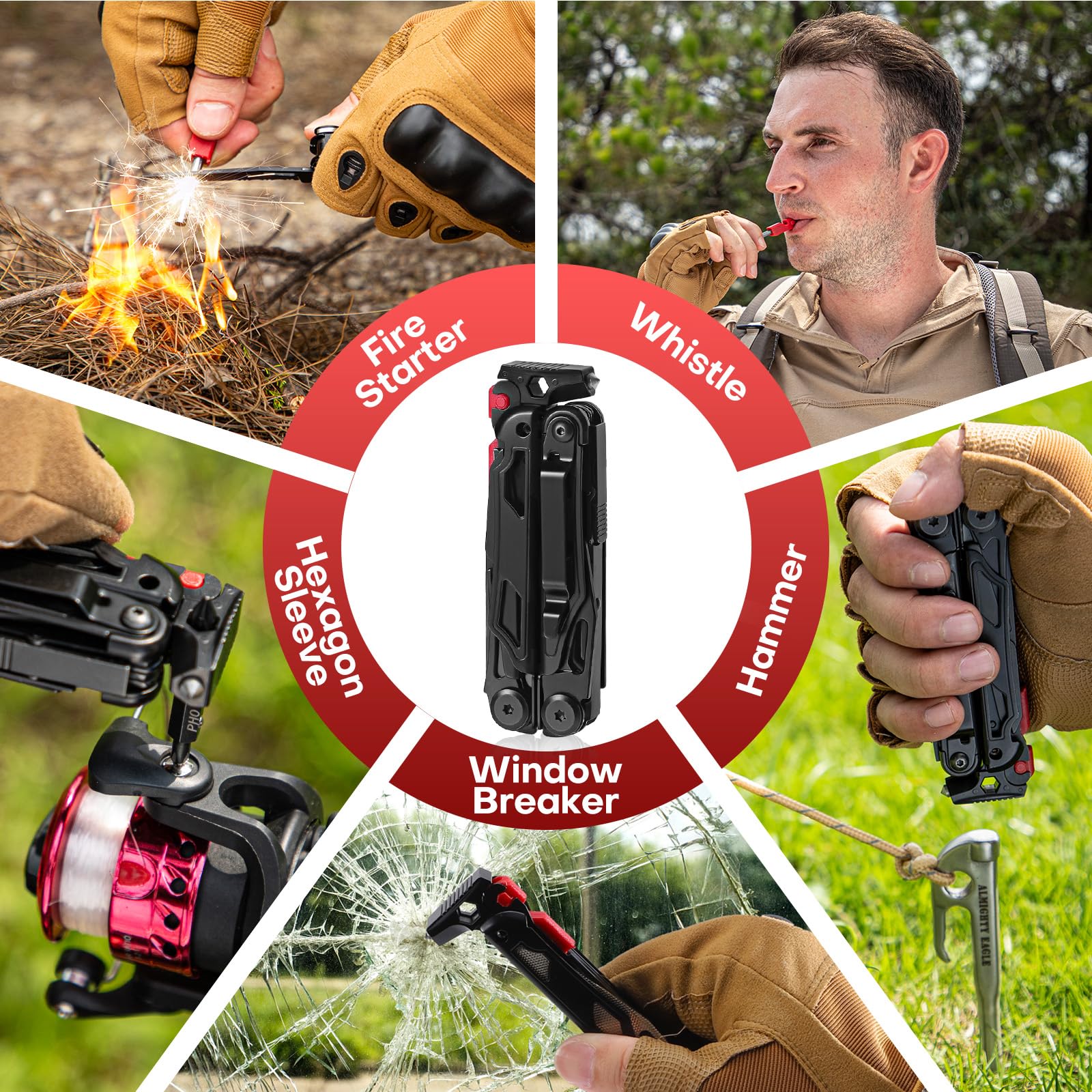 Multitool with Pocket Knife, Birthday Gifts for Men Women Mom Dad