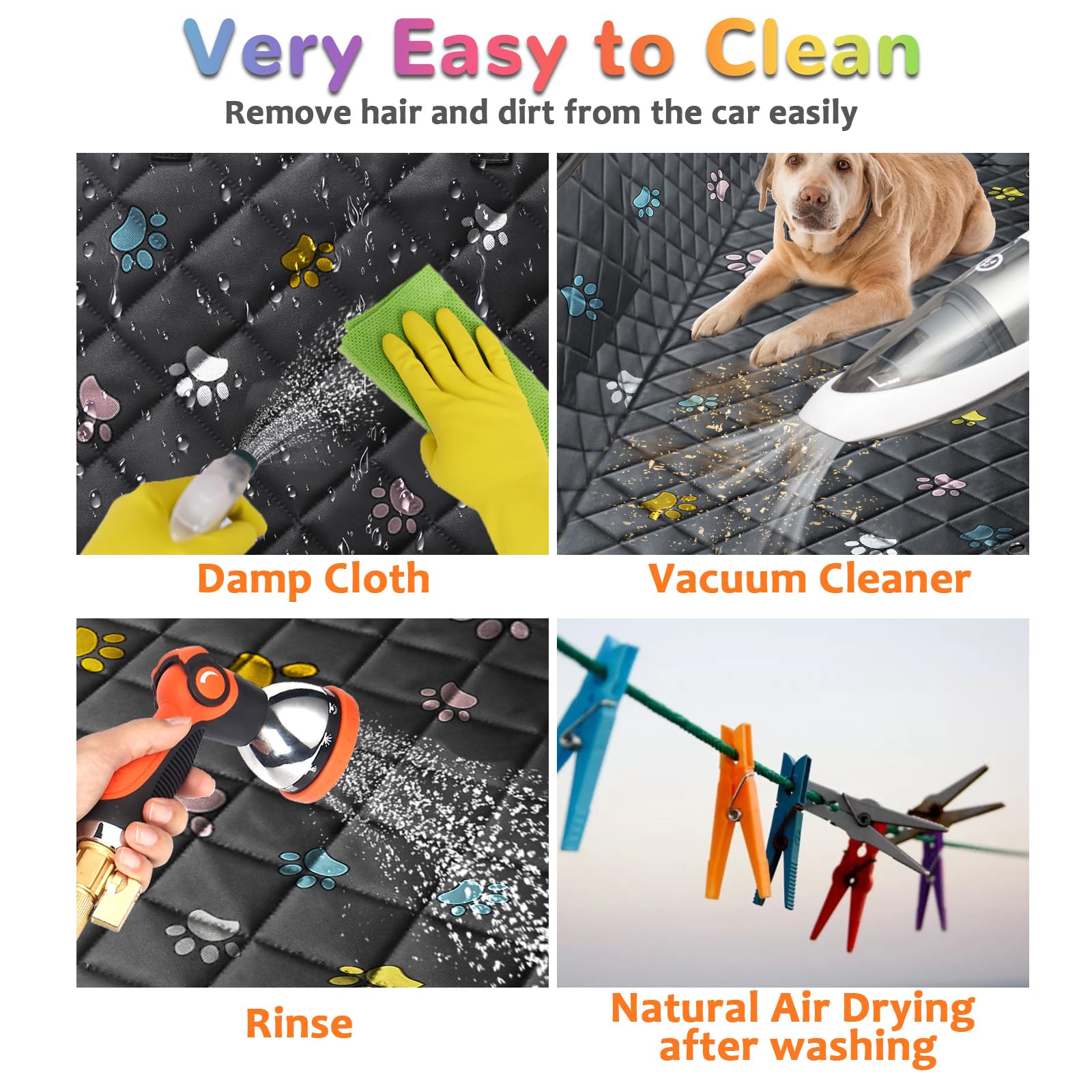 URPOWER Dog Car Seat Cover for Back Seat, Waterproof Hammock for Car & SUV