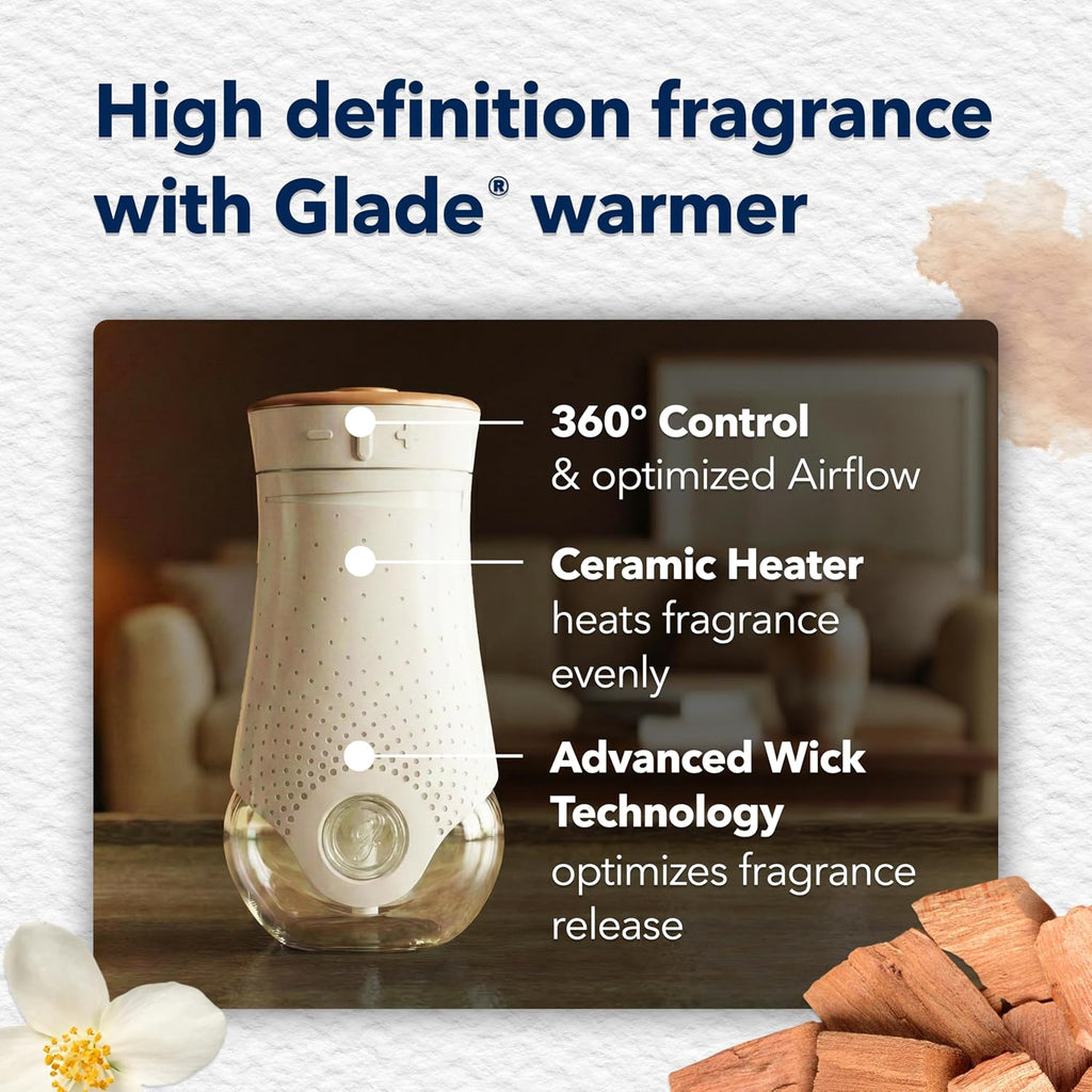 Glade PlugIns Refills Air Freshener, Scented and Essential Oils for Home and Bathroom, Cashmere Woods, 6.7 Fl Oz, 10 Count