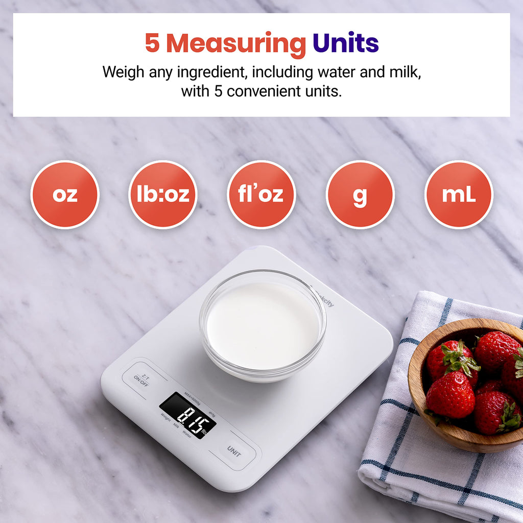 Etekcity Food Kitchen Scale, Digital Grams and Ounces, 11lb