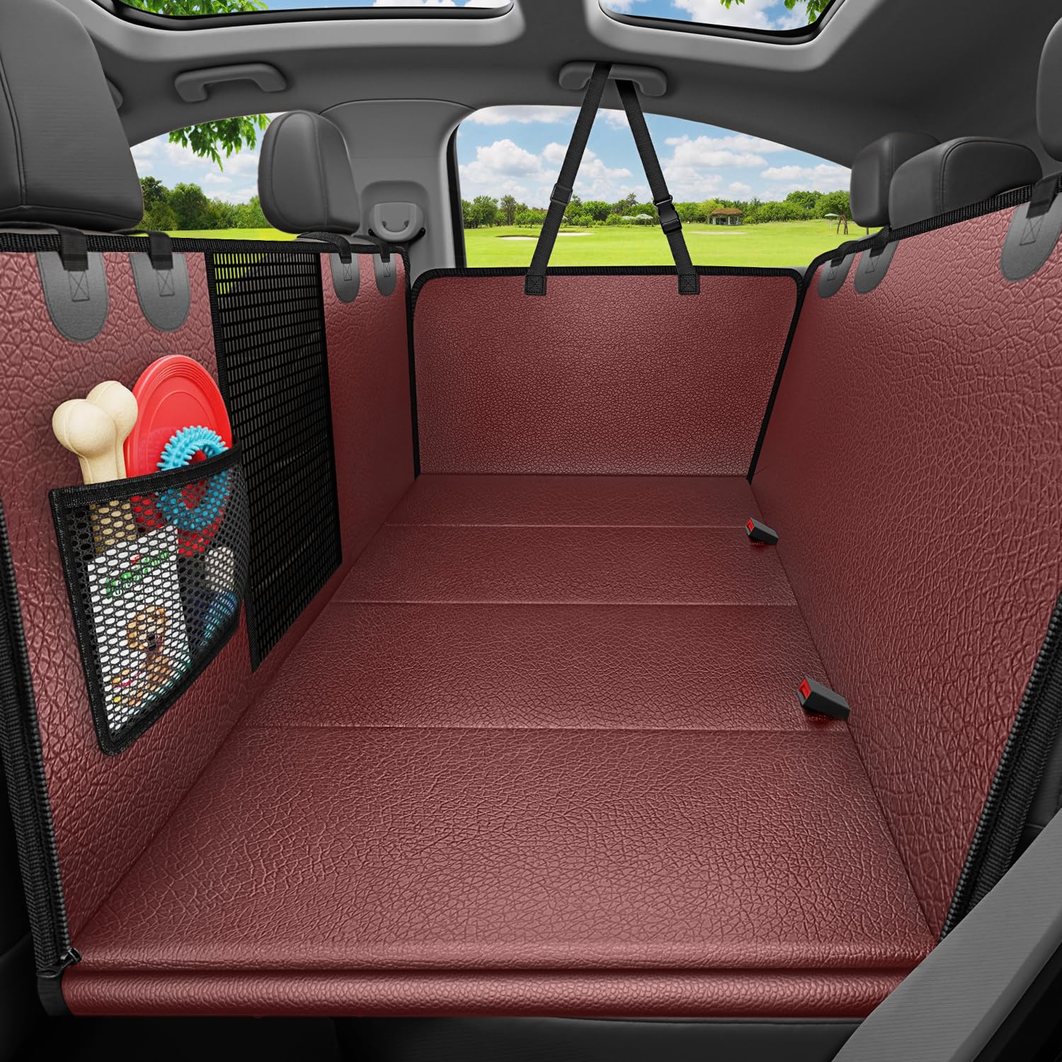 URPOWER Dog Car Seat Cover for Back Seat, Waterproof Hammock for Car & SUV