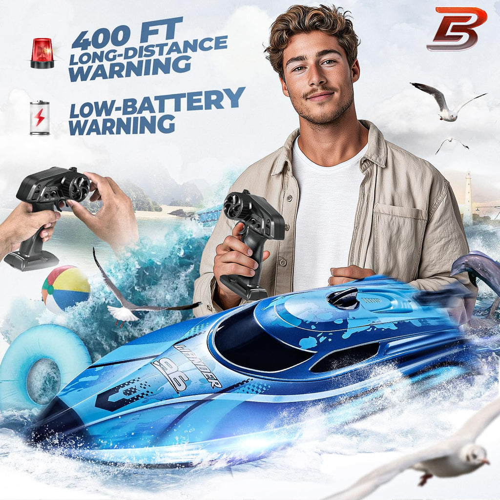 BEZGAR RC Boat TX126-12 Inch Remote Control Boat for Lakes and Pools