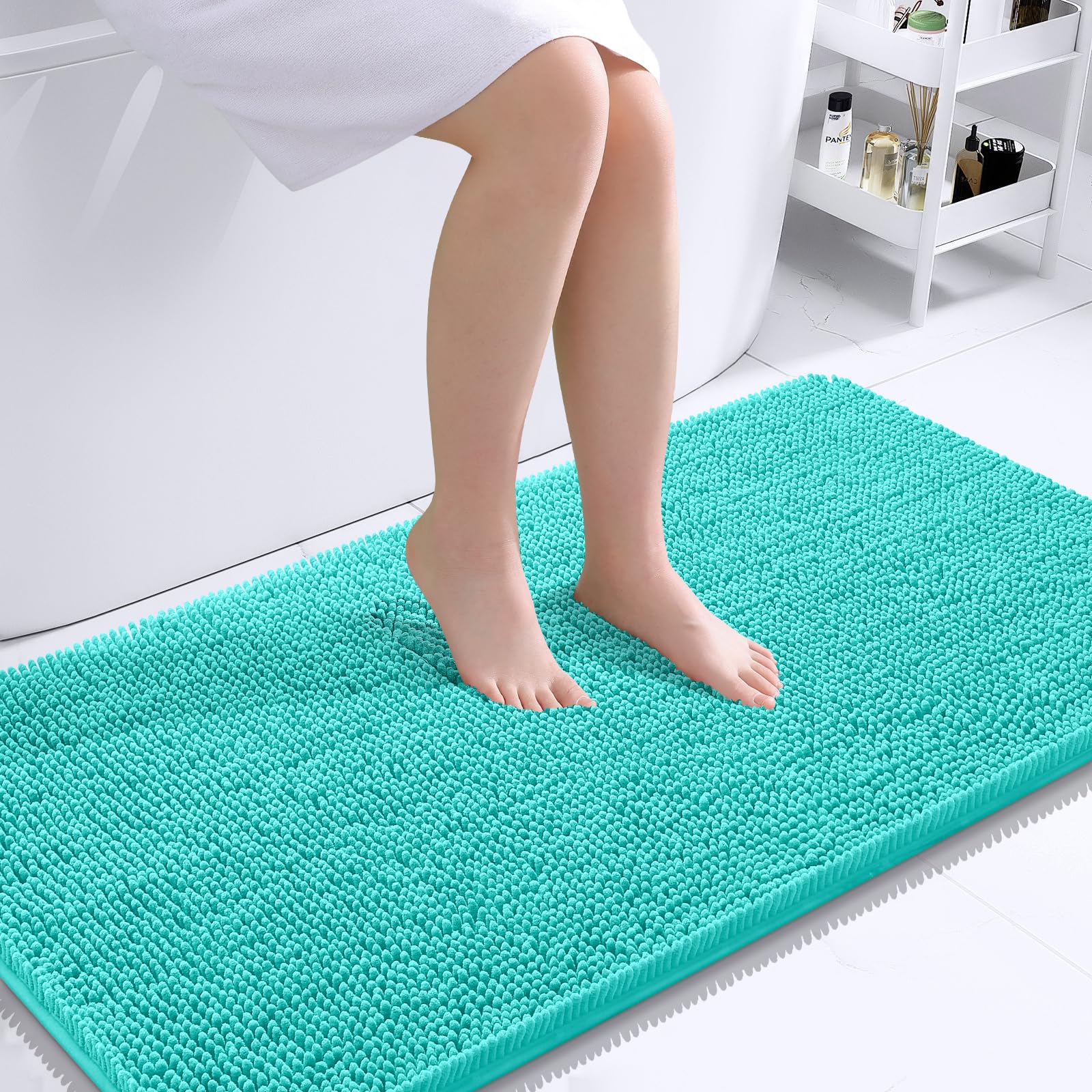 OLANLY Bathroom Rugs 30x20, Extra Soft Absorbent Chenille Bath Rugs