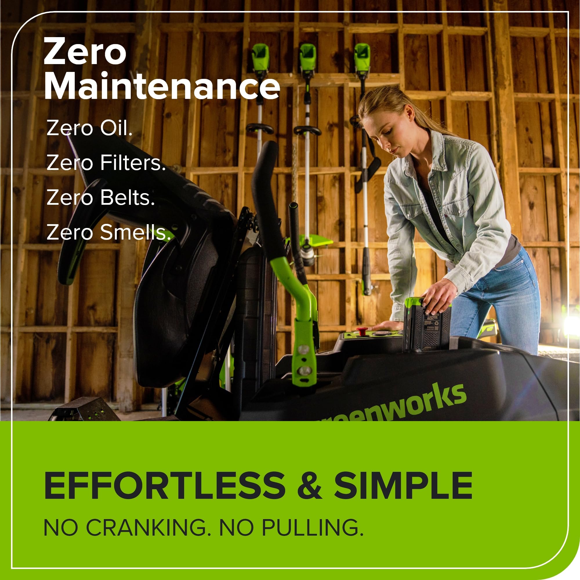 Greenworks 60V 30' Riding Lawn Mower (1.25 Acre, 16 HP Gas Equivalent, 6 MPH, Tow Up to 200 lbs.), (4) 8.0Ah Batteries (1,920 Wh Max) + Turbo Wall Charger