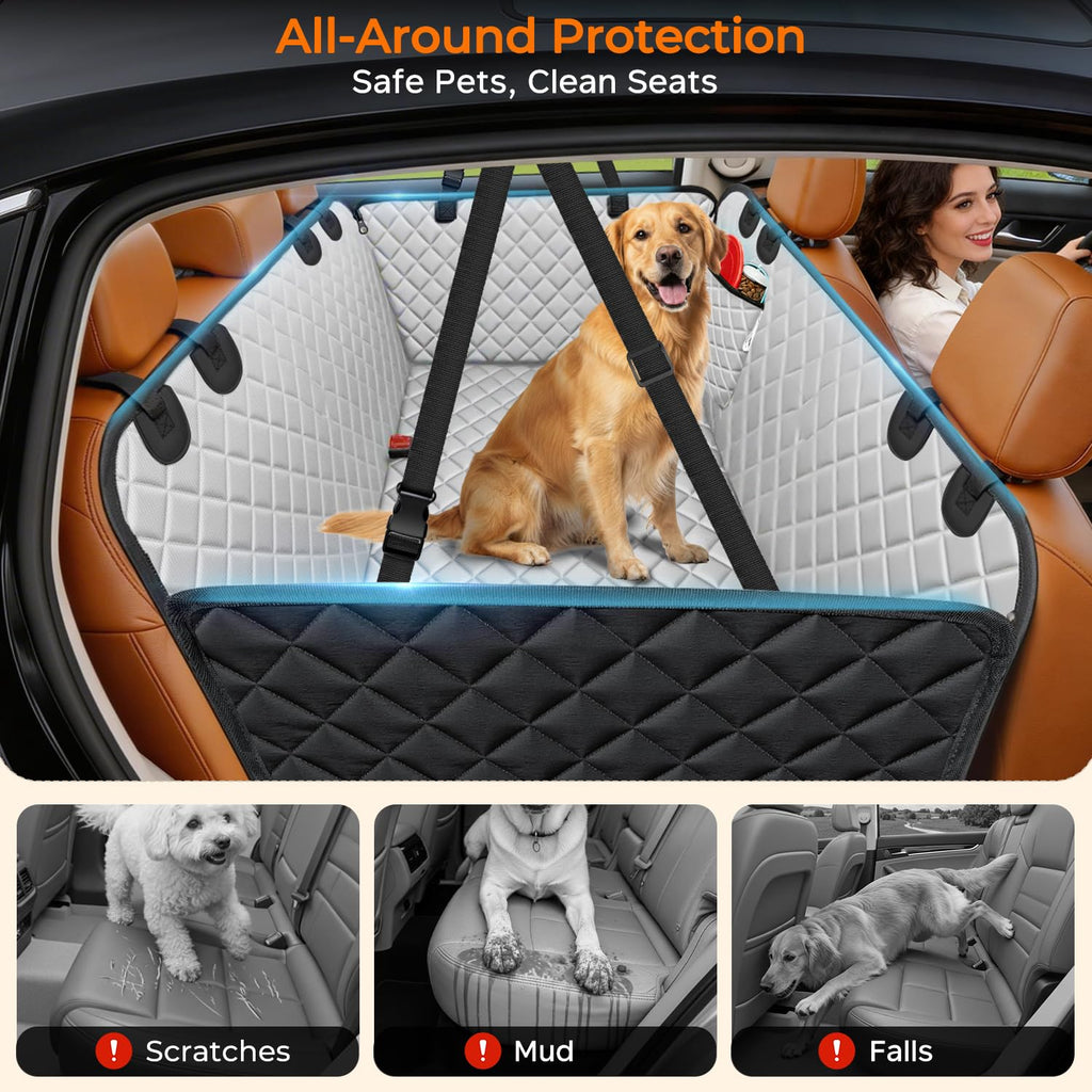 URPOWER Dog Car Seat Cover for Back Seat, Waterproof Hammock for Car & SUV