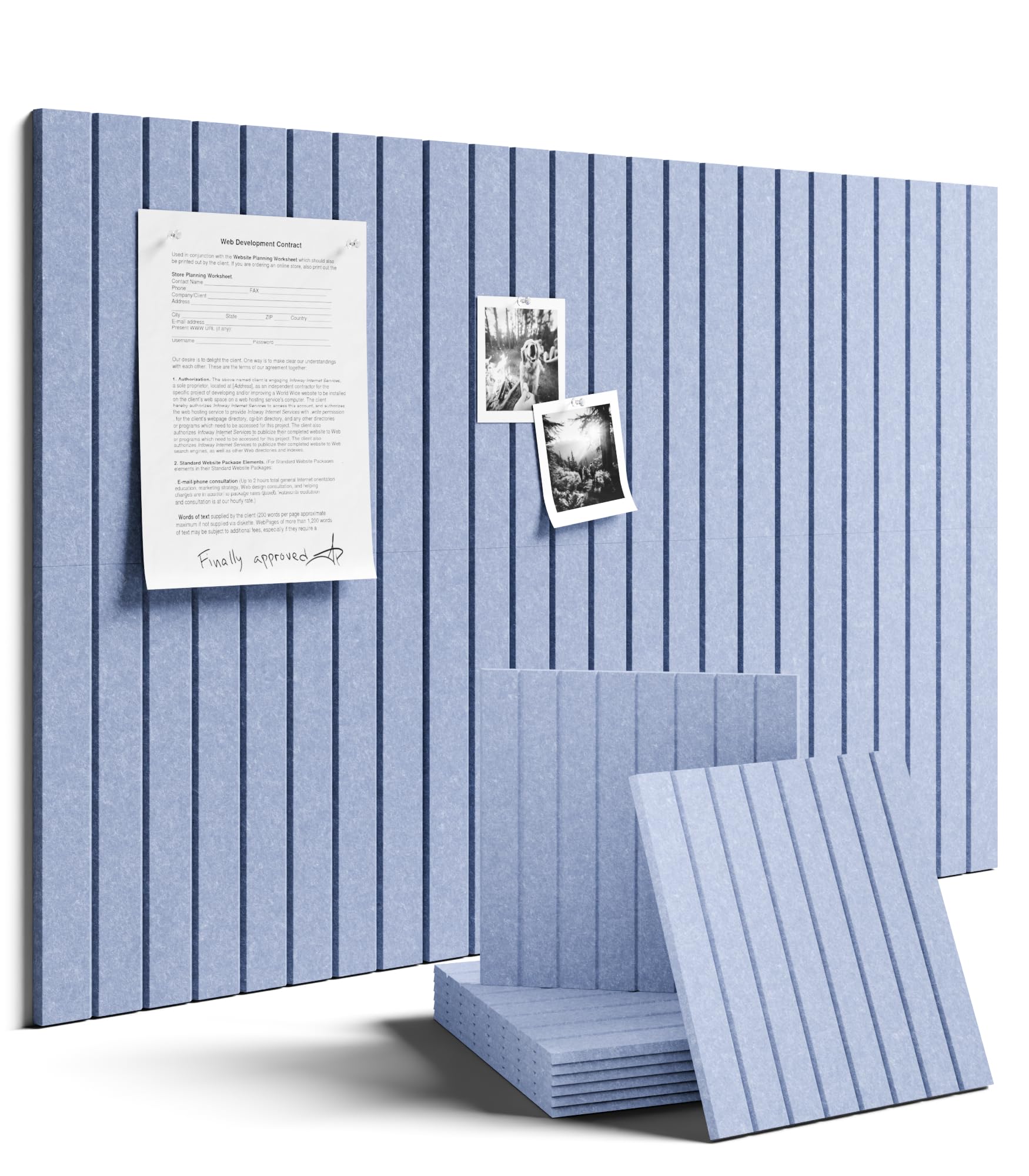 Fluxynara 48" x 36" Large Felt Bulletin Board, Oatmeal