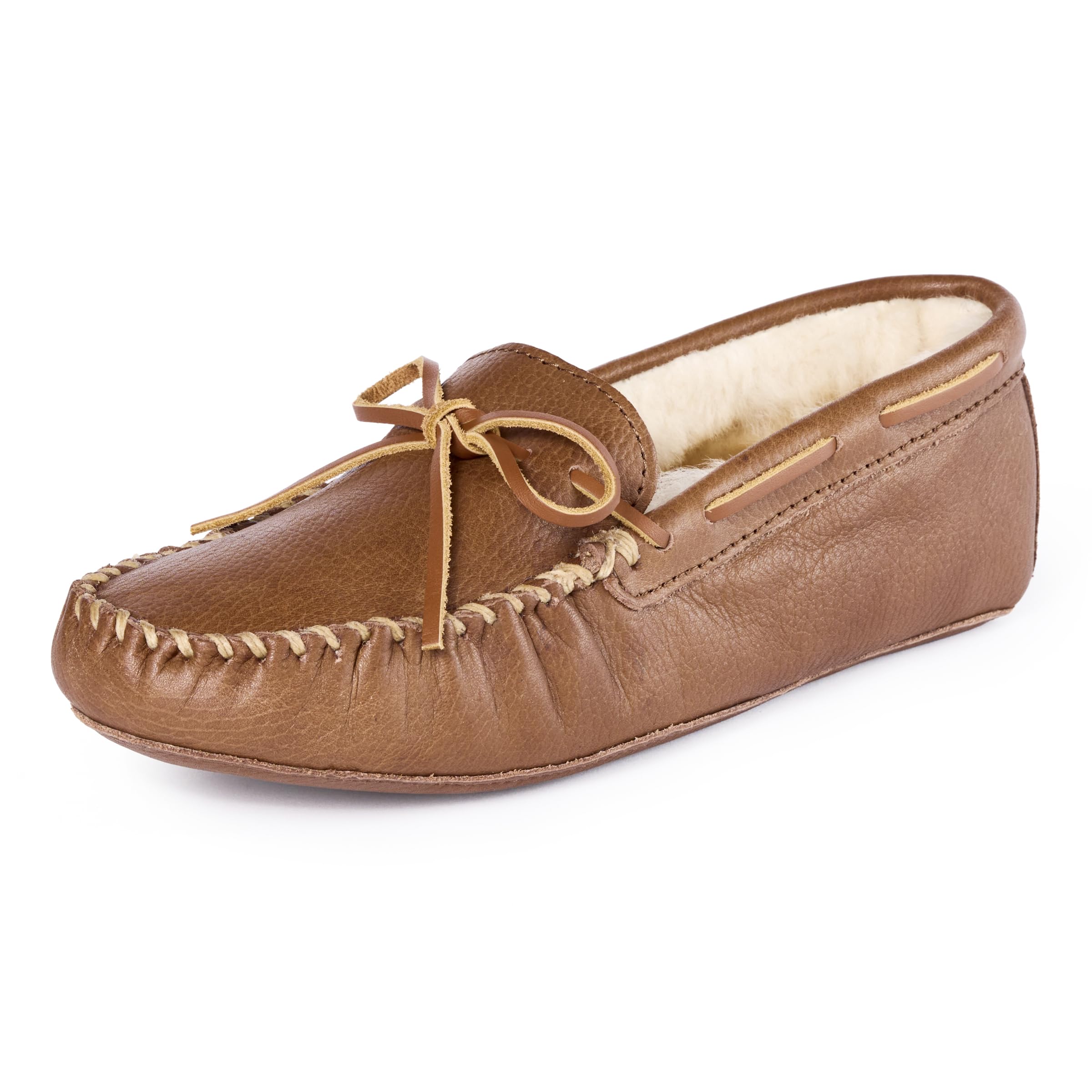 Minnetonka Men's Sheepskin Softsole Moccasin Slipper