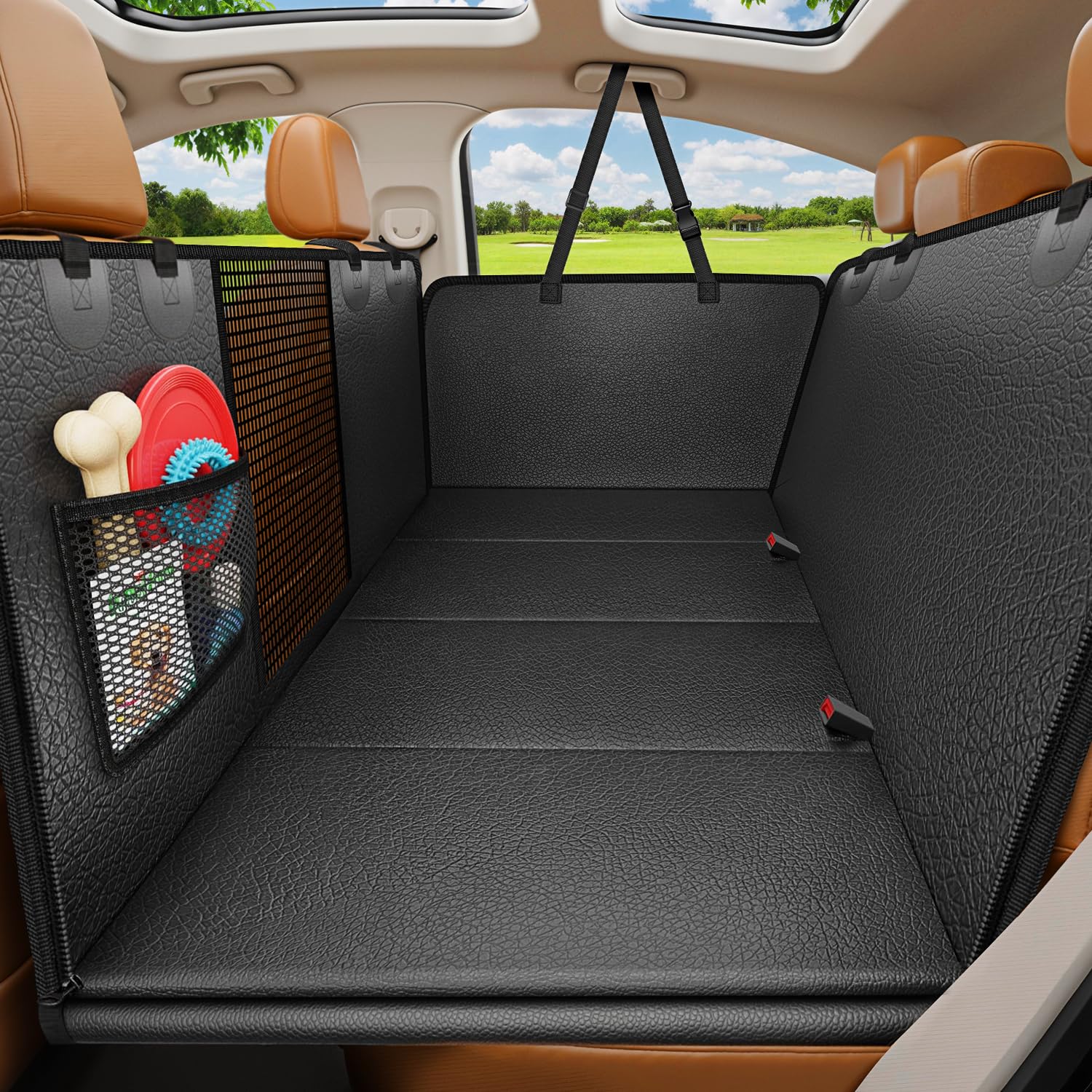 URPOWER Dog Car Seat Cover for Back Seat, Waterproof Hammock for Car & SUV