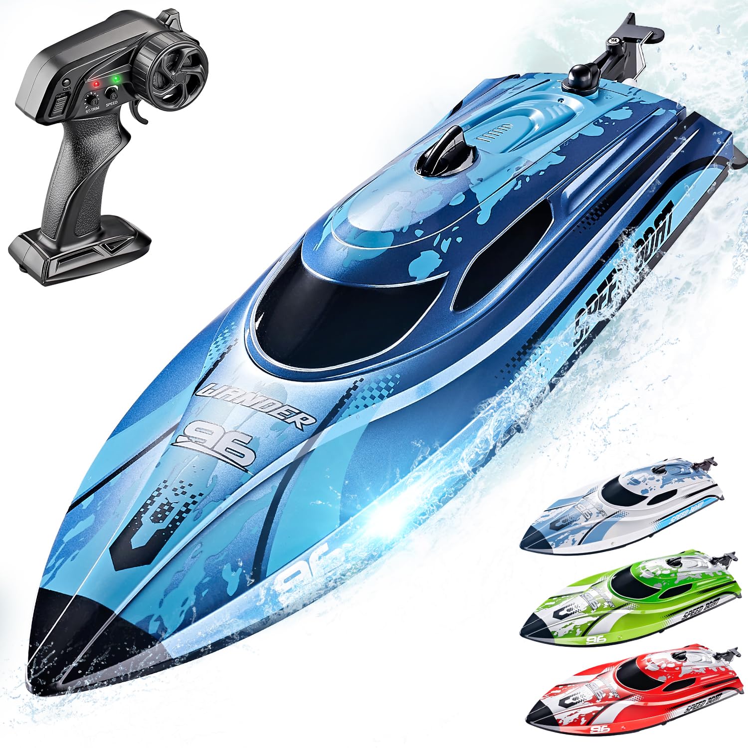 BEZGAR RC Boat TX126-12 Inch Remote Control Boat for Lakes and Pools