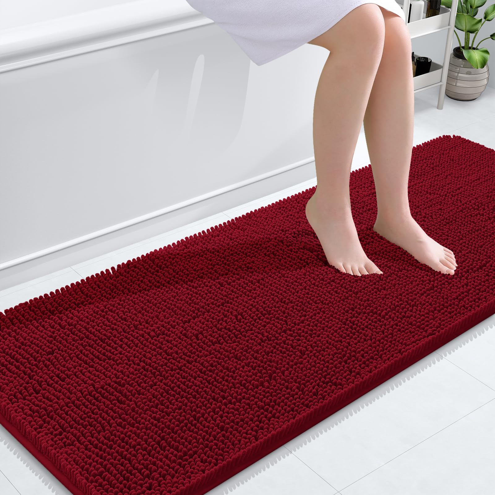 OLANLY Bathroom Rugs 30x20, Extra Soft Absorbent Chenille Bath Rugs