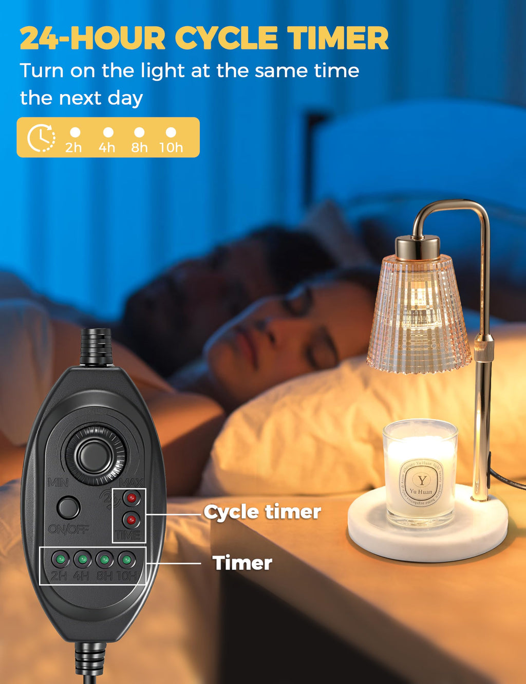 GODONLIF Candle Warmer Lamp with Timer, Birthday Gifts for Women Home Decor