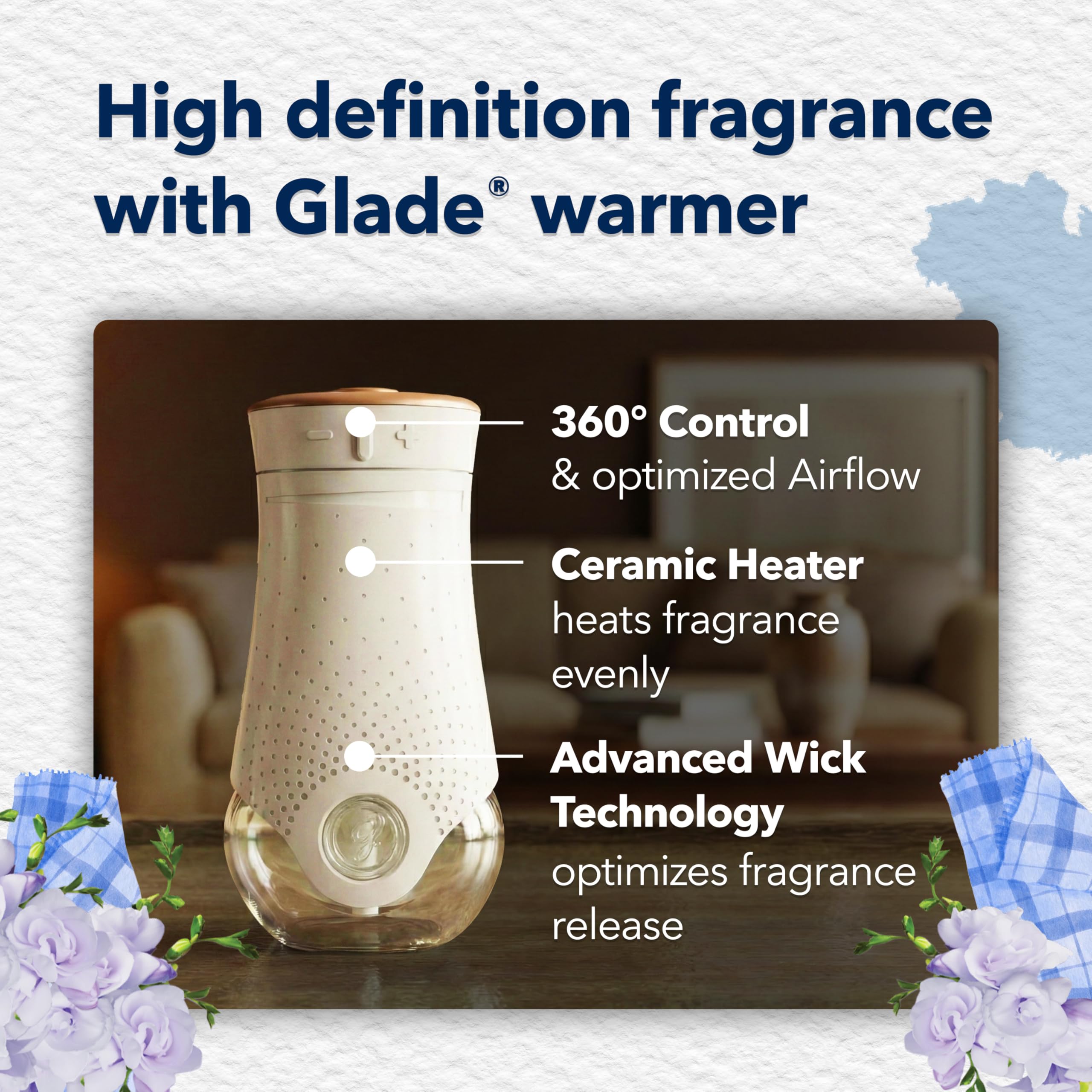 Glade PlugIns Refills Air Freshener, Scented and Essential Oils for Home and Bathroom, Cashmere Woods, 6.7 Fl Oz, 10 Count