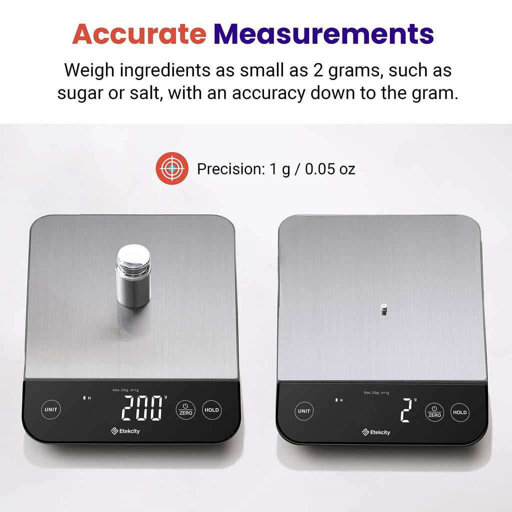 Etekcity Food Kitchen Scale, Digital Grams and Ounces, 11lb