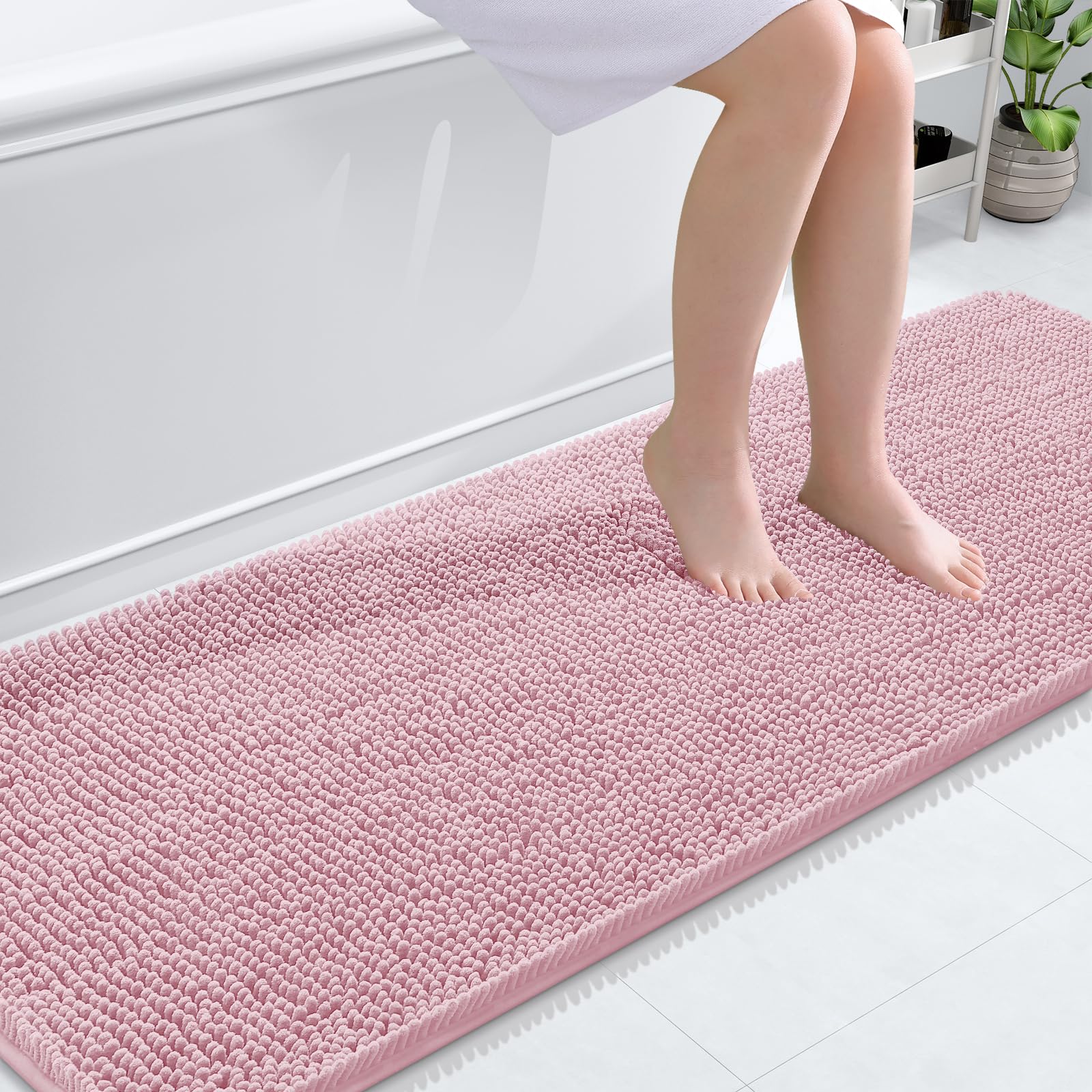 OLANLY Bathroom Rugs 30x20, Extra Soft Absorbent Chenille Bath Rugs