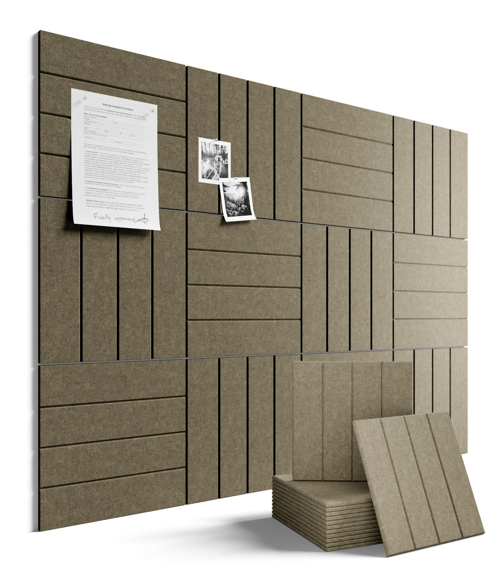 Fluxynara 48" x 36" Large Felt Bulletin Board, Oatmeal