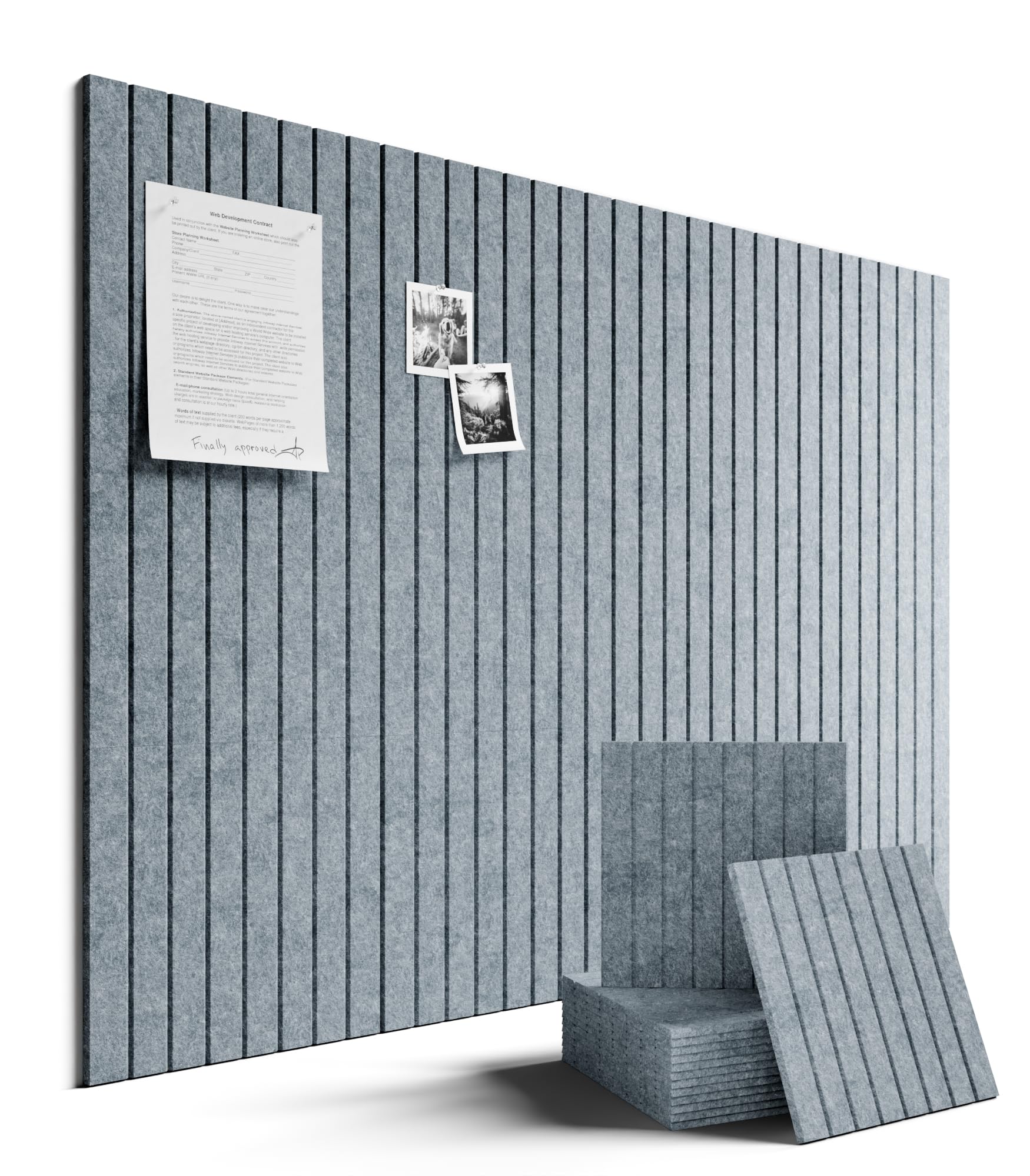 Fluxynara 48" x 36" Large Felt Bulletin Board, Oatmeal