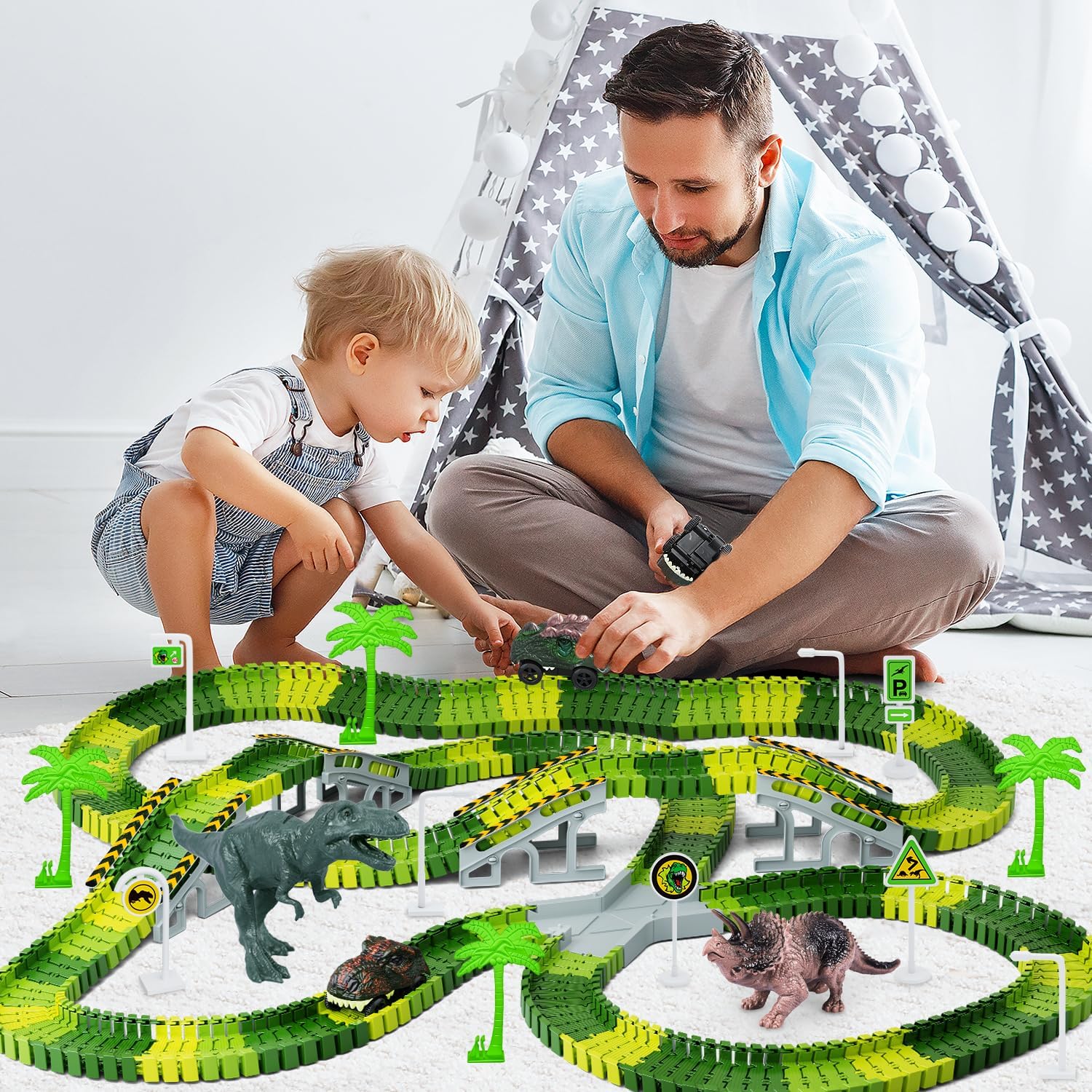 Dinosaur Toys, Create A Dinosaur World Road Race, Dinosaur Track Toys