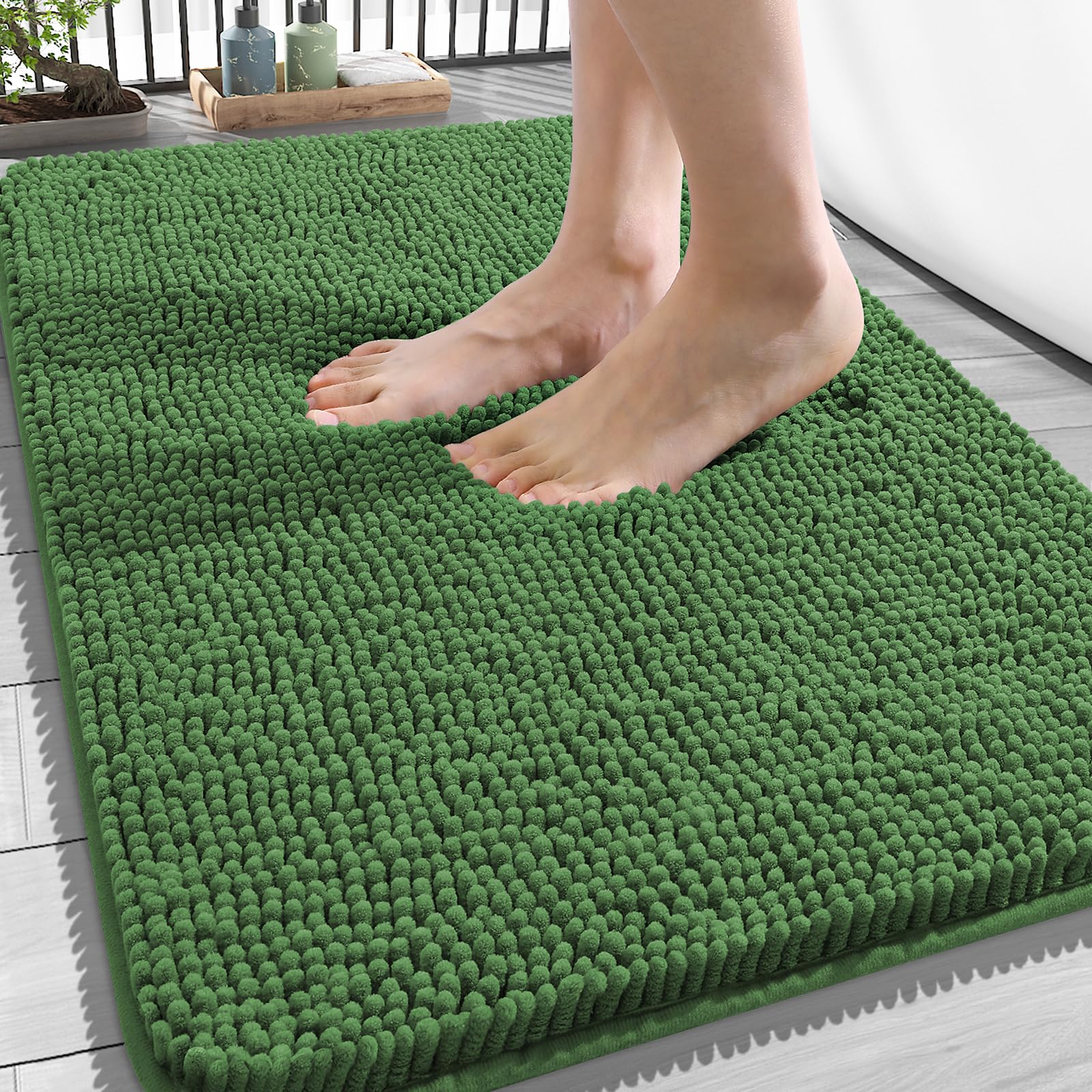 OLANLY Bathroom Rugs 30x20, Extra Soft Absorbent Chenille Bath Rugs