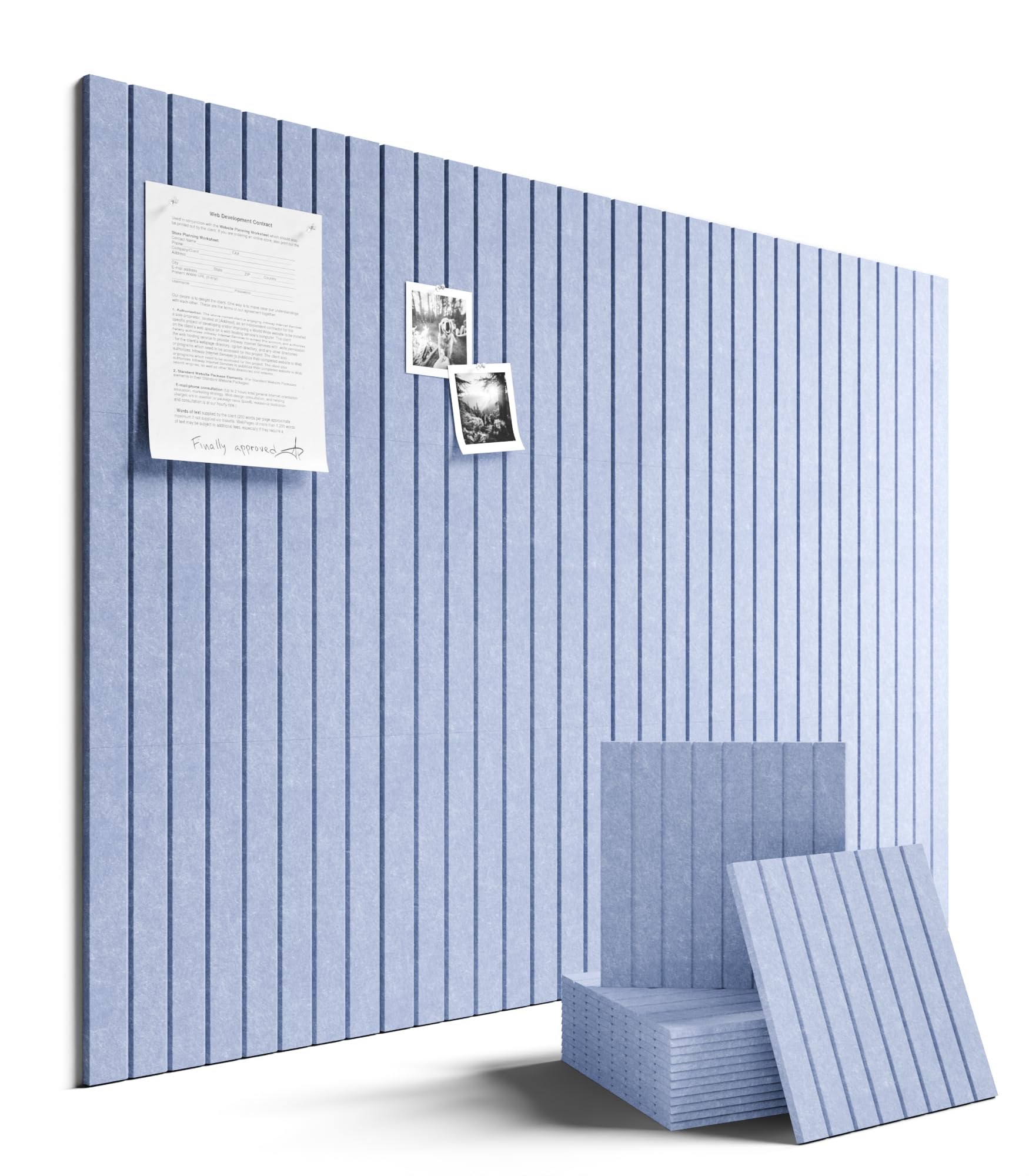 Fluxynara 48" x 36" Large Felt Bulletin Board, Oatmeal
