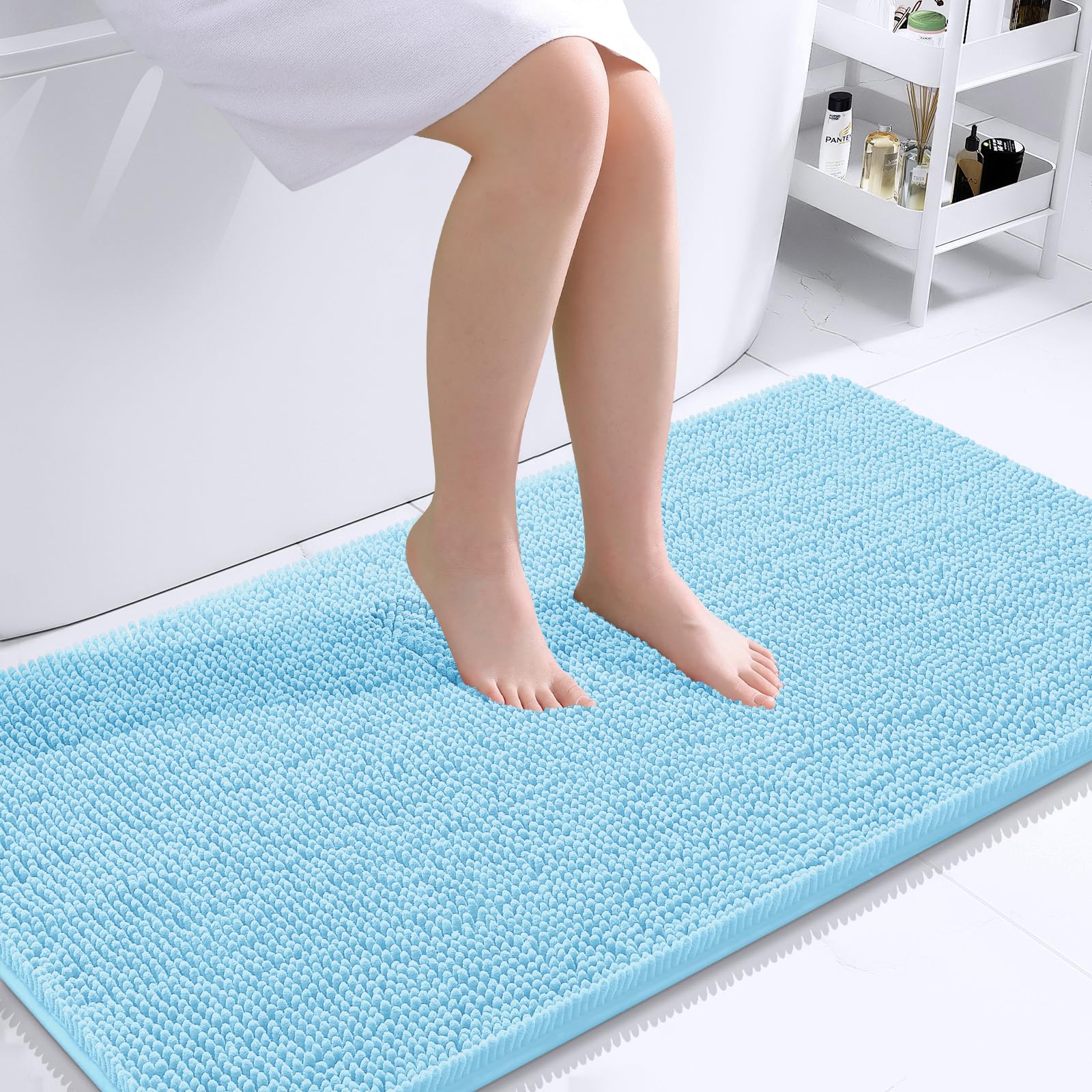 OLANLY Bathroom Rugs 30x20, Extra Soft Absorbent Chenille Bath Rugs