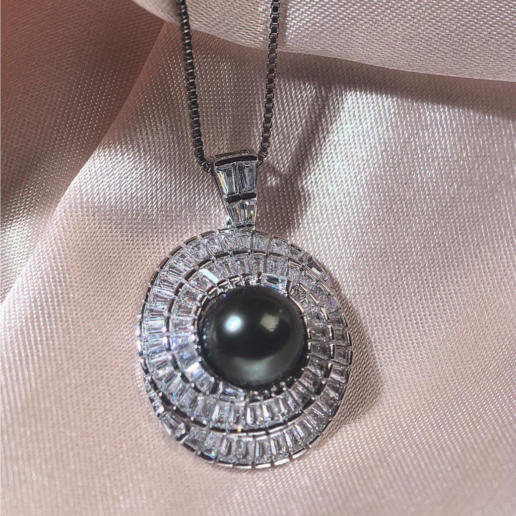 NONNYL Mothers Day Gifts For Wife Women Wedding Anniversary - Real Tahitian-Pearl-Necklace, Birthday Valentines Gifts For Wife Her Mom Christmas - Companion Necklace For Women Luxury Fine Jewelry