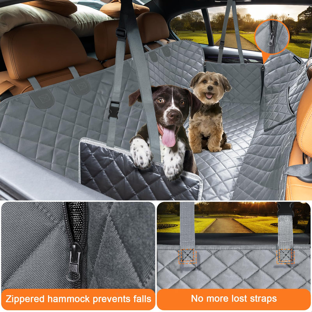 URPOWER Dog Car Seat Cover for Back Seat, Waterproof Hammock for Car & SUV