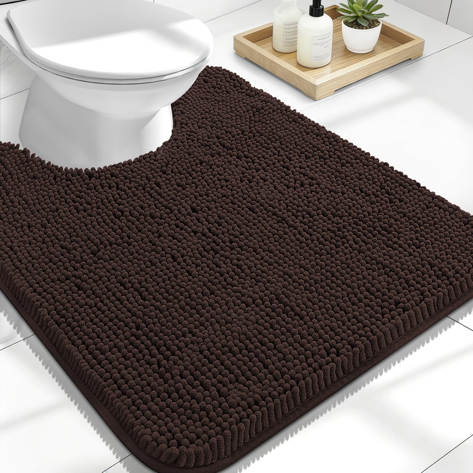 OLANLY Bathroom Rugs 30x20, Extra Soft Absorbent Chenille Bath Rugs