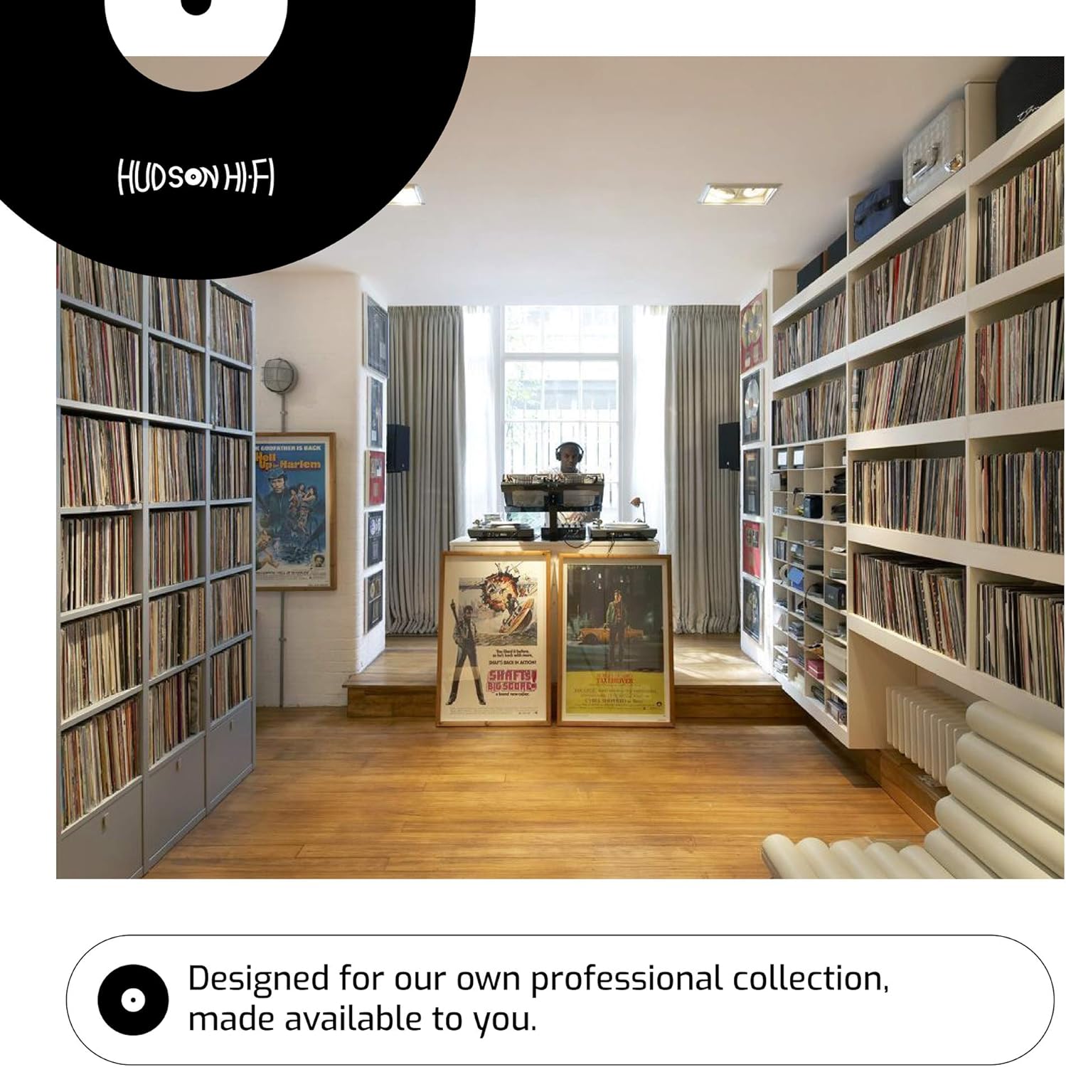 Hudson Hi-Fi Flexible Archival-Grade Vinyl Jacket Outer Sleeves – 100 Pack – Crystal Clear Polypropylene, Anti-Static & Acid-Free