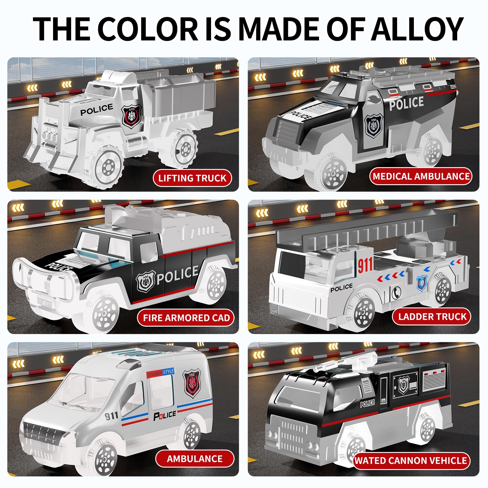 NIPLOOOW Toddler Boys Construction Truck Vehicle Toy Set with Play Mat and Die-Cast Toy Car, Transport Carrier Truck for Kids 3-5, Birthday Gifts Toys for 3-8 Year Old Boys