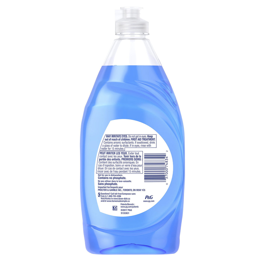 Dawn Ultra Dish Soap Refill Jug Large Size Original Blue Liquid Dishwashing Detergent, Powerful Dish Soap for Grease, 51.5oz (Pack of 2)