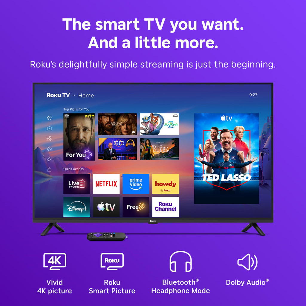 Roku 55-Inch Select Series Smart TV 2026-4K QLED TV - Roku TV